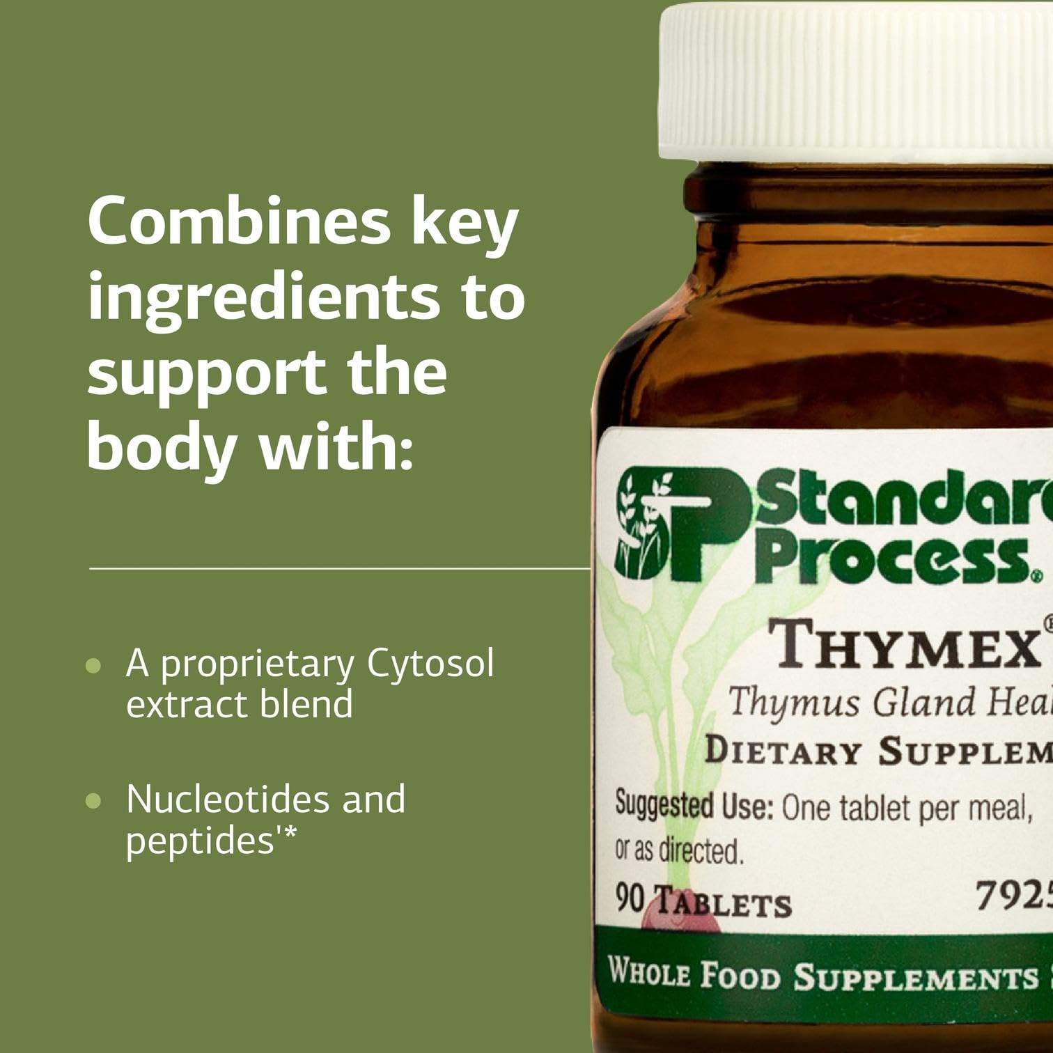 Standard Process Thymex - Cytosol Extract Dietary Supplement for Immune Health - Gluten-Free, Non-Dairy, & Non-Soy - 90 Tablets (90 Servings) Standard Process Inc. buy supplements canada