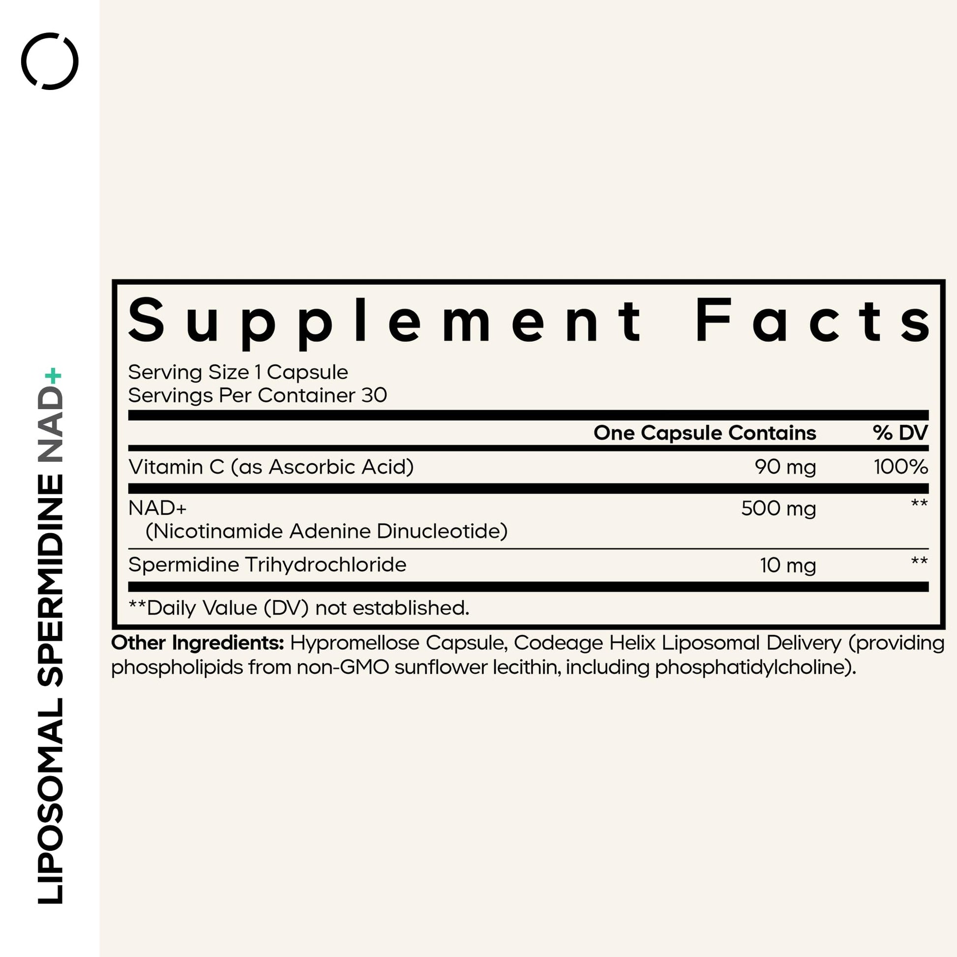Codeage Liposomal Spermidine NAD+ Spermidine Supplement - 500 Mg NAD+ Vitamin C - Liposomal Delivery - Nicotinamide Adenine Dinucleotide Pills - 1 Capsule Per Serving - Vegan, Non-GMO - 30 Capsules Codeage buy supplements canada