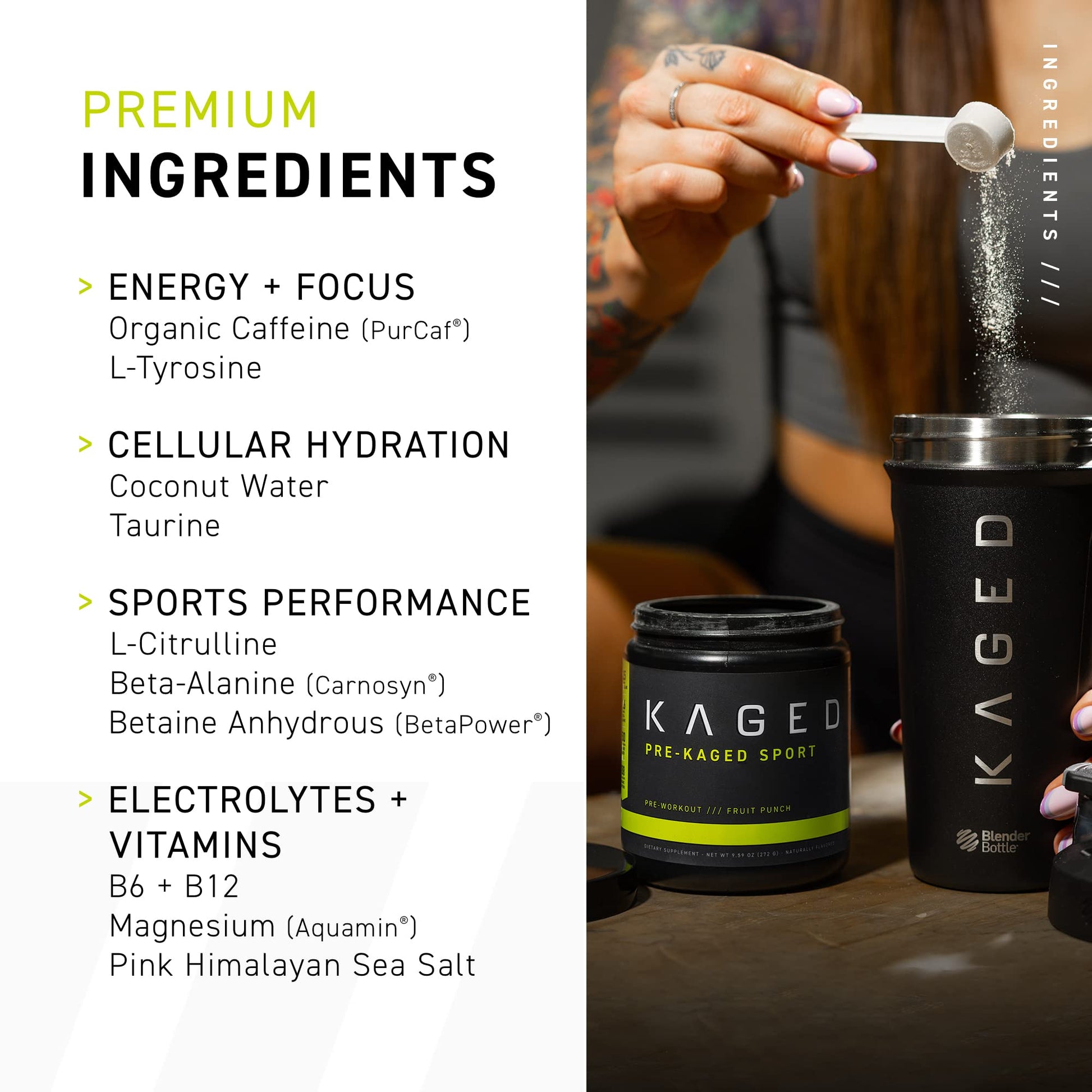 Kaged Athletic Sport Pre Workout Powder | Mango Lime | Energy Supplement for Endurance Kaged buy supplements canada