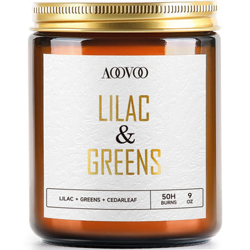 AOOVOO Lilac Candle, Candles Gifts for Women, Green Leaves Lilac Candle, Scented Candle AOOVOO buy supplements canada