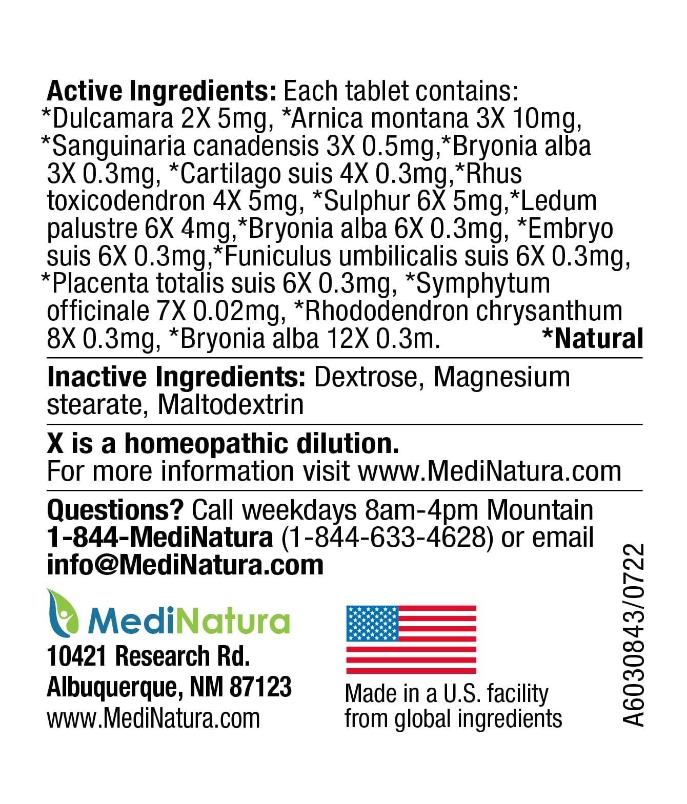 MediNatura Whole Body + Joints Bundle T-Relief Arnica +12 Natural Arthritis Pain Tablets 100ct + T-Relief Arnica +12 Natural Pain Relieving Tablets 100ct MediNatura buy supplements canada