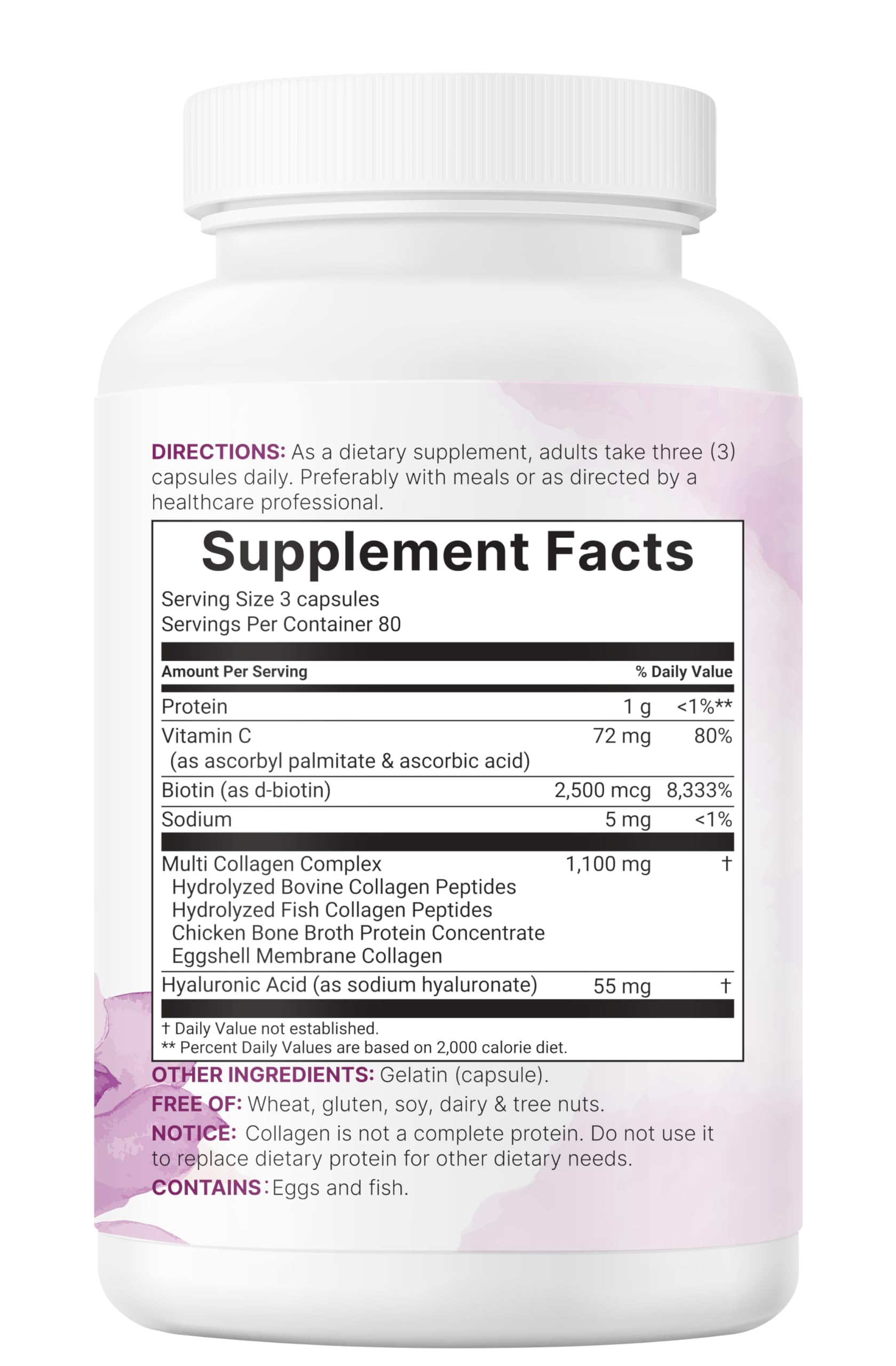 Micro Ingredients Multi Collagen Pills for Women & Men, 240 Capsules | Type I, II, III, V, X | Hydrolyzed Peptides with Biotin, Hyaluronic Acid Micro Ingredients buy supplements canada