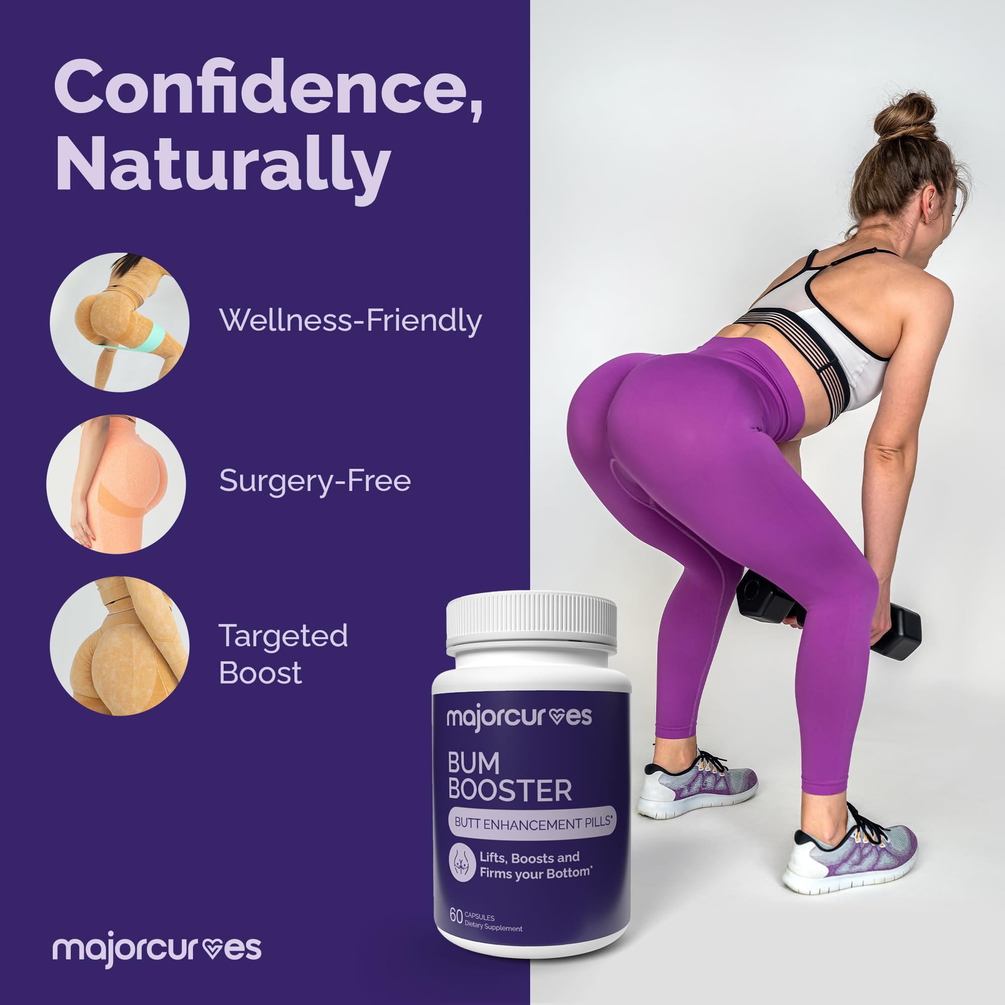 Major Curves Bum Booster Pills – Butt Enhancement for Women, Booty Growth Capsules for Bigger Bum, Curvier Hips and Glutes, Natural Brazilian Butt Lift Alternative with Fenugreek and Wild Yam Major Curves buy supplements canada