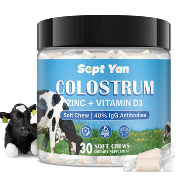 Colostrum Soft Chew Supplement (3000mg + 40% IgG), Concentrated Bovine Colostrum SEPT YAN buy supplements canada