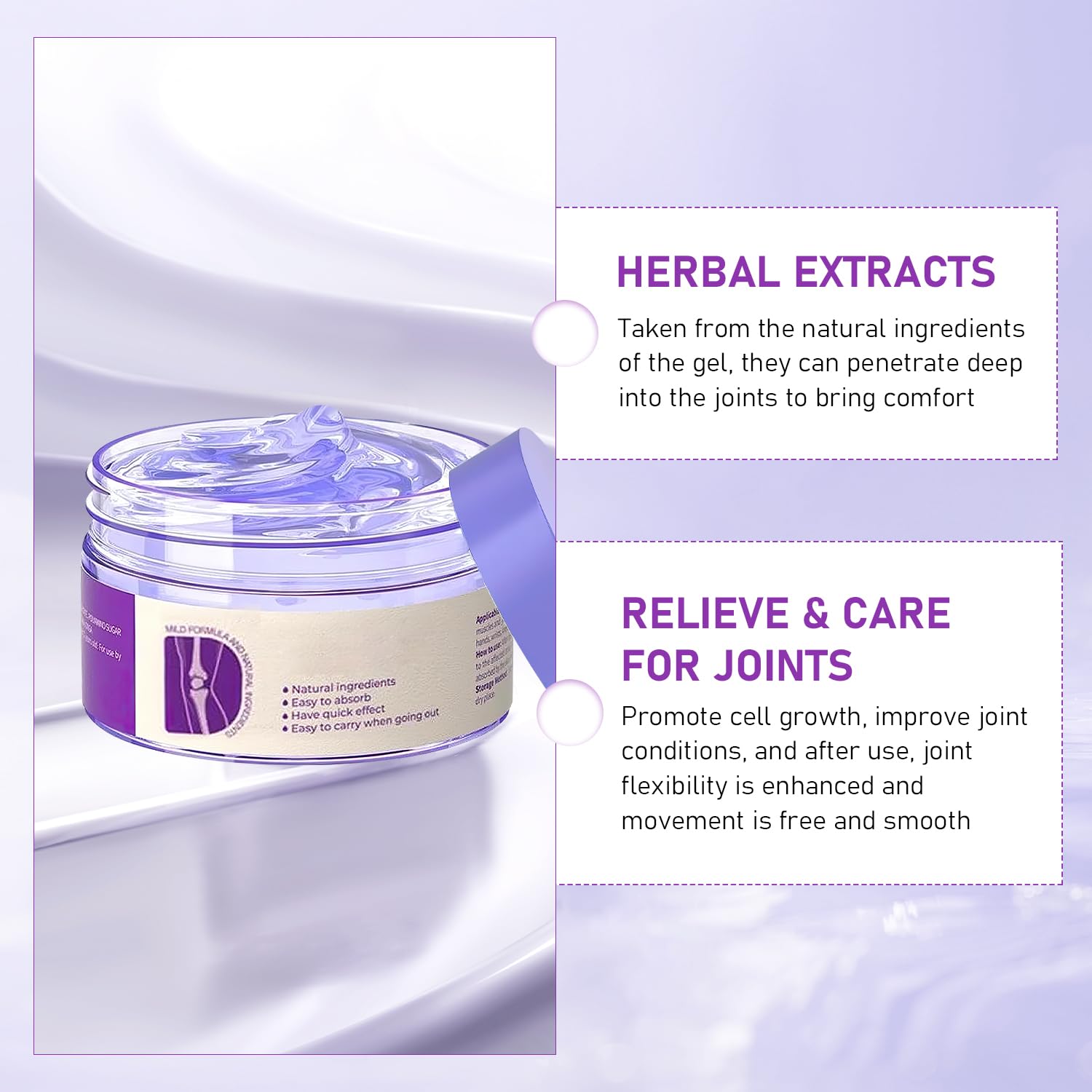 2PCS Soothing Relief Massage Gel, Joint Gel Purple Gel Cooling Activities Throughout The Body, Soothing Knees, Lumbar, Neck, Back, Shoulders, Hands, and Feet iaredon buy supplements canada