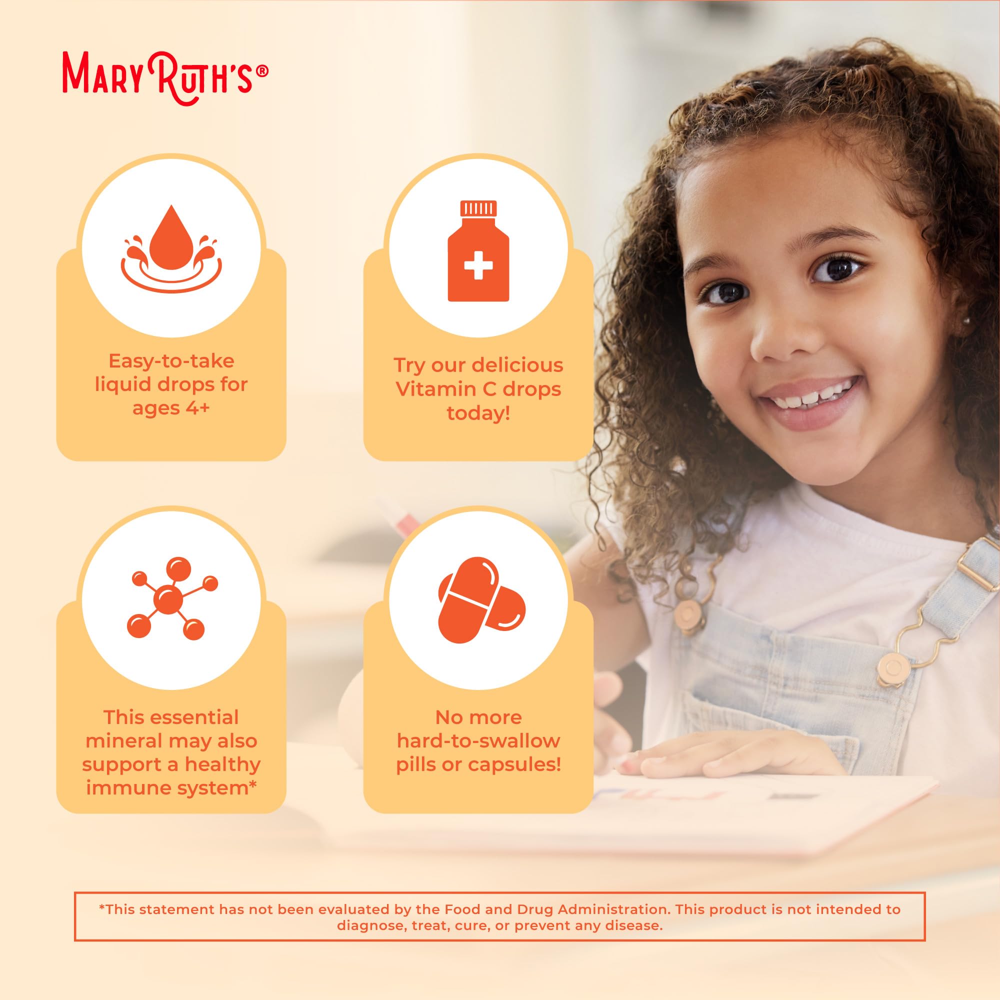 MaryRuth Organics USDA Kids Vitamin C Drops | Vegan Immune Support Supplement for Ages 4-13 | Immune Support & Overall Health | Vitamin C from Organic Acerola Fruit Extract | 2oz MARYRUTH'S buy supplements canada