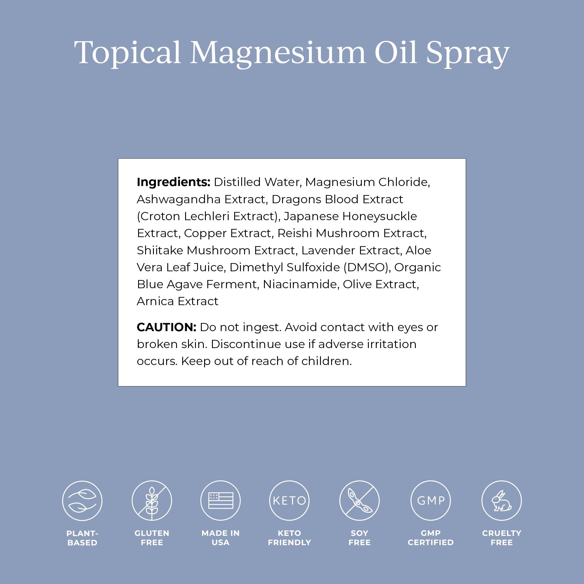 CYMBIOTIKA Topical Magnesium Oil Spray for Body, USA Made, Supplement for Leg Cramps, Muscle, Joint Health & Sleep Support, Includes Magnesium Chloride, Lavender Extract, Aloe Vera - Skin Applicator CYMBIOTIKA buy supplements canada
