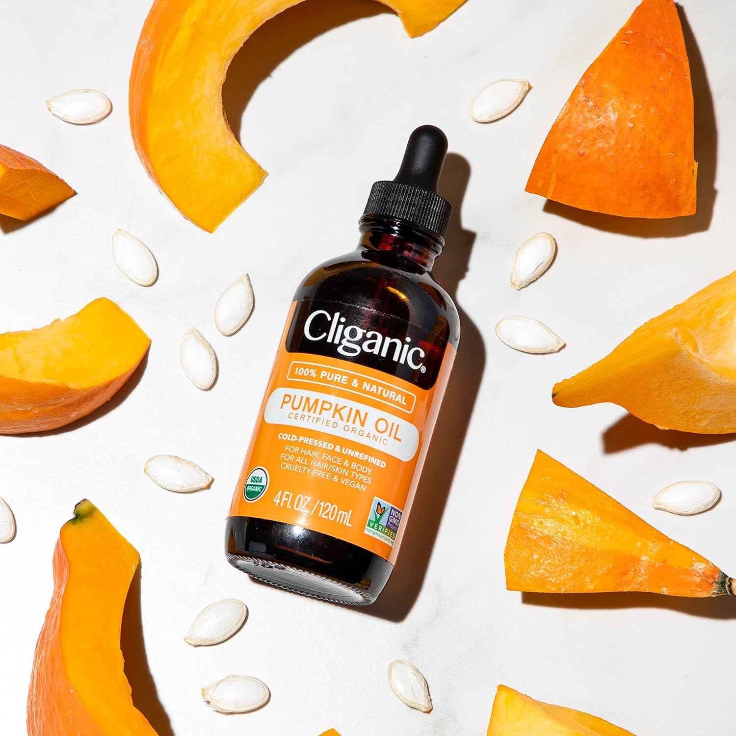 Cliganic Organic Pumpkin Seed Oil, 100% Pure - For Face & Hair | Natural Cold Pressed Unrefined Cliganic buy supplements canada