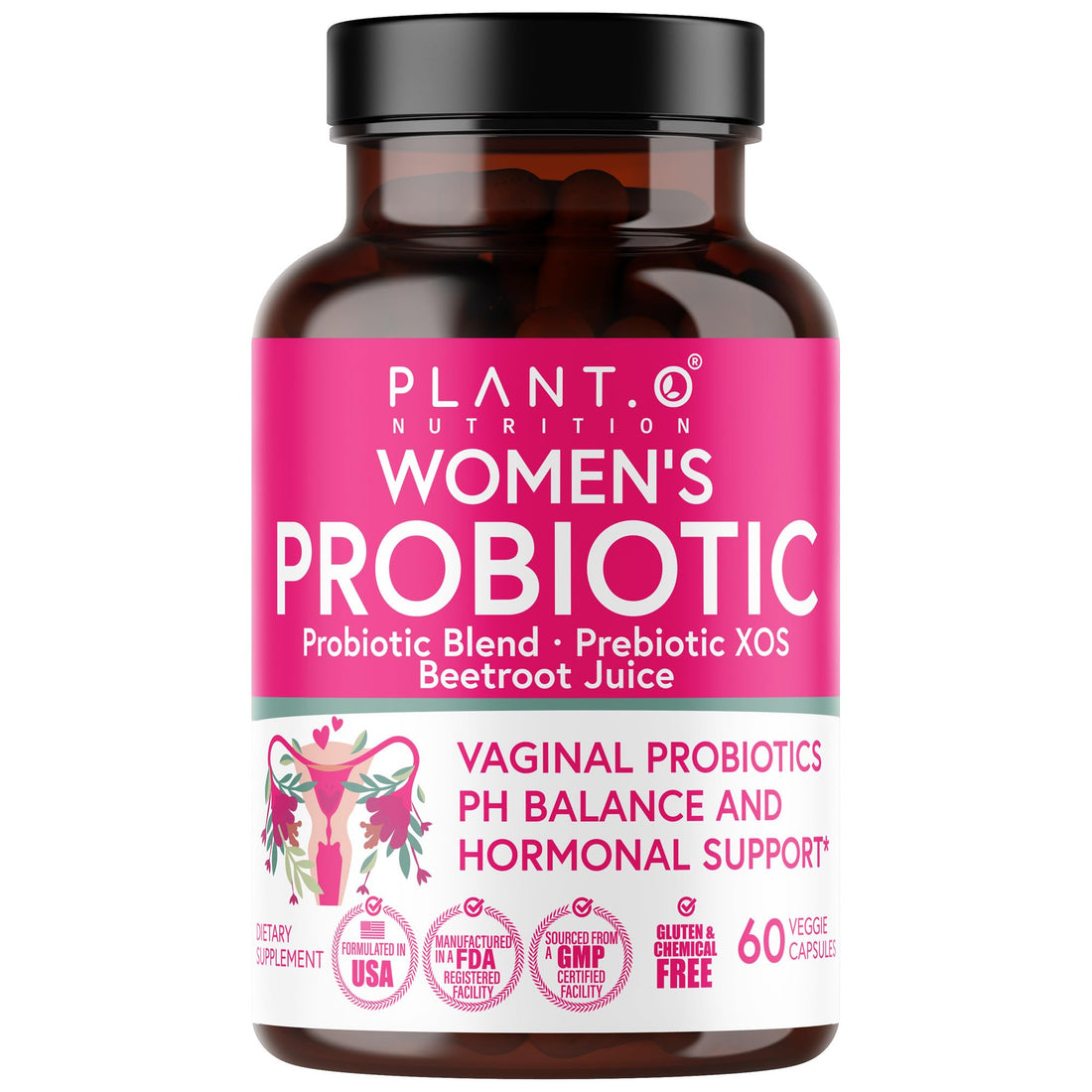 PLANT.O NUTRITION Vaginal Probiotics for Women with 4 Lactobacillus Strains Probiotic & Prebiotic Blend PLANT.O NUTRITION buy supplements canada