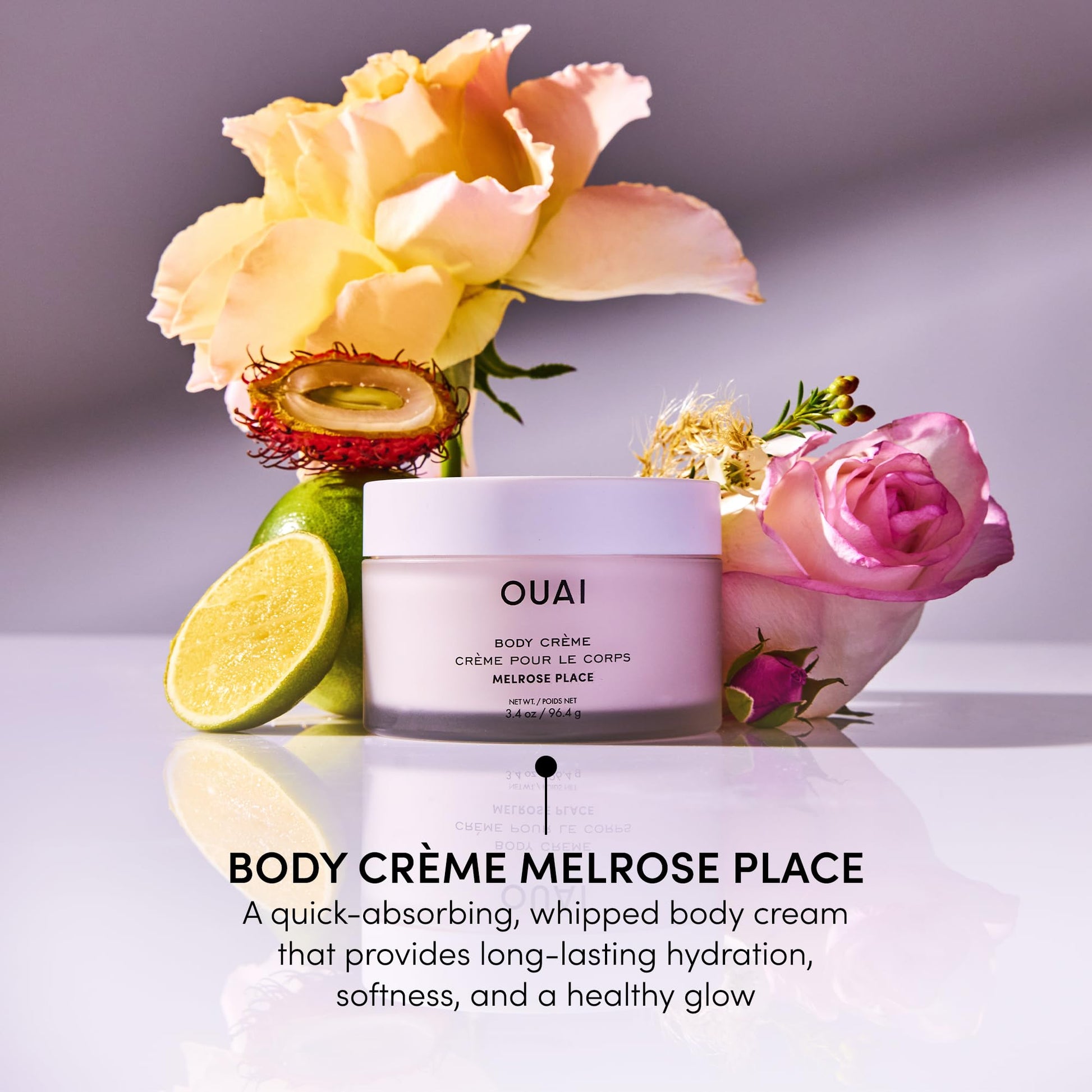 OUAI Body Cream Travel Size, Melrose Place - Hydrating Whipped Body Cream with Cupuaçu Butter, Coconut Oil & Squalane - Softens Skin and Delivers Healthy-Looking Glow - Sulfate Free Skin Care (3.4 Oz) OUAI buy supplements canada