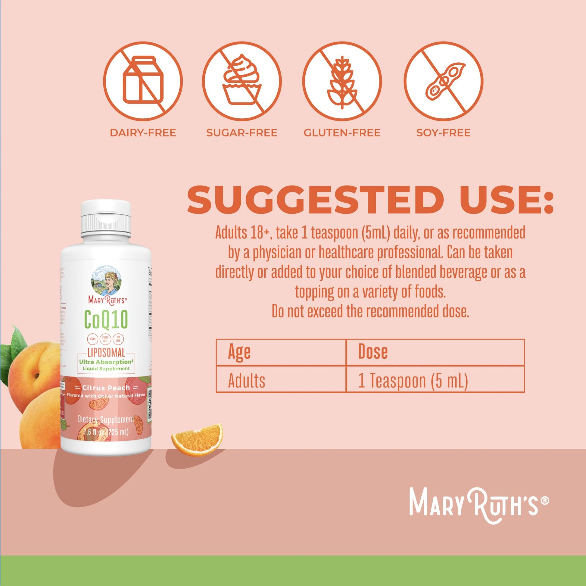 MaryRuth Organics Liquid Vitamin | Coenzyme Q10 Heart Health for Mitochondrial Support and Immune System | Vegan Non-GMO | 7.6 Fl Oz | 45 Servings MARYRUTH'S buy supplements canada