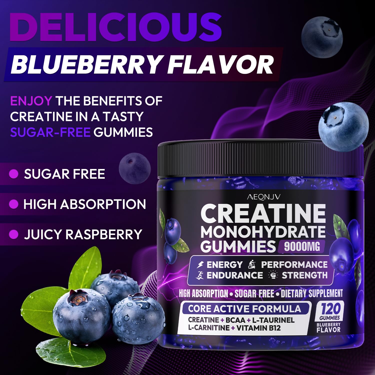 AEQNJV Creatine Gummies Monohydrate Complex for Men & Women, 9000MG Creatine Pre-Workout Supplement Enhance Muscle Strength Recovery Cognitive Health & Memory, 120 Gummies Sugar Free Vegan Non-GMO AEQNJV buy supplements canada