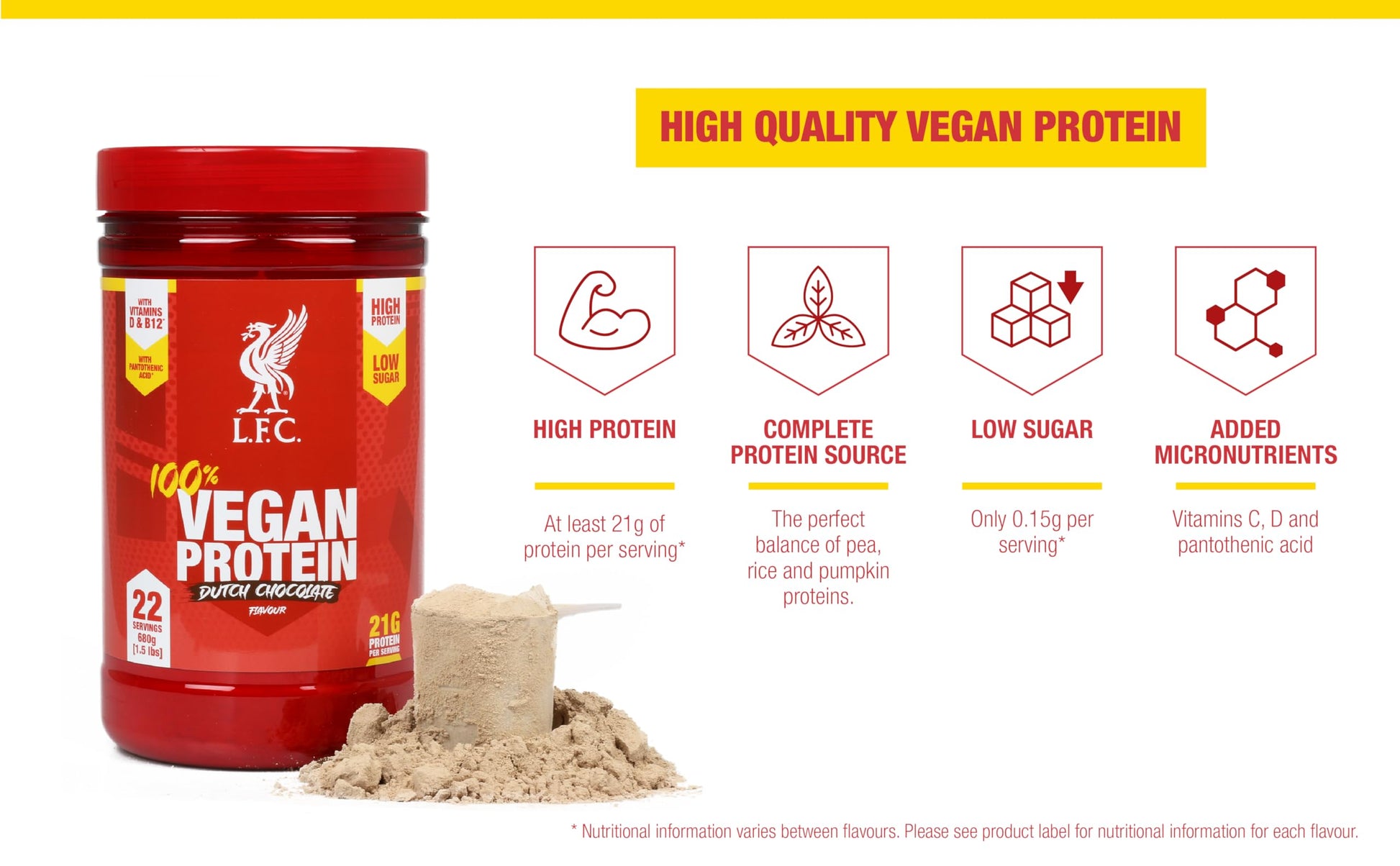 LFC Vegan Protein Powder Banana Caramel Flavour 680g 100% Vegan Protein Powder 21g High Protein, Vector Consumer buy supplements canada
