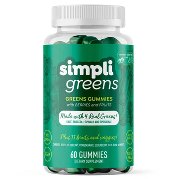 SIMPLI GREENS Vegan Superfood Gummies Supplement – 60 Count – Nutrient-Rich Gummy Vitamins – Supports Overall Wellness SIMPLI GREENS buy supplements canada
