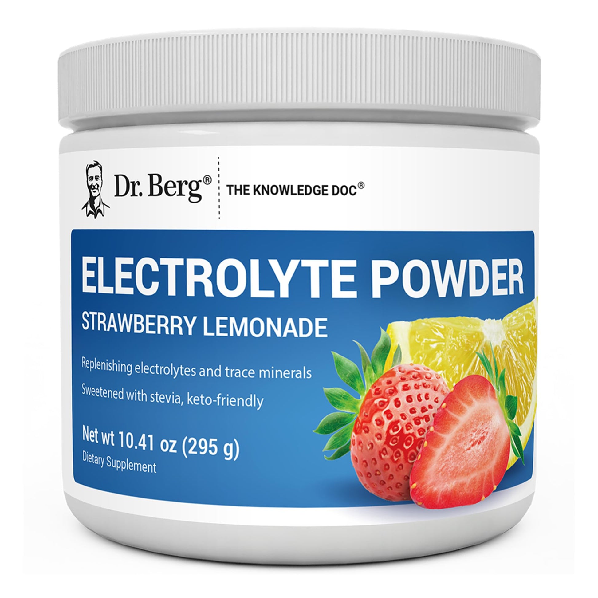 Dr. Berg Zero Sugar Hydration Keto Electrolyte Powder - Enhanced w/ 1000 mg of Potassium & Real Pink Himalayan Salt (NOT Table Salt) - Strawberry Lemonade Hydration Drink Supplement - 50 Servings Dr. Berg Nutritionals buy supplements canada