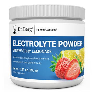 Dr. Berg Zero Sugar Hydration Keto Electrolyte Powder - Enhanced w/ 1000 mg of Potassium & Real Pink Himalayan Salt (NOT Table Salt) - Strawberry Lemonade Hydration Drink Supplement - 50 Servings Dr. Berg Nutritionals buy supplements canada