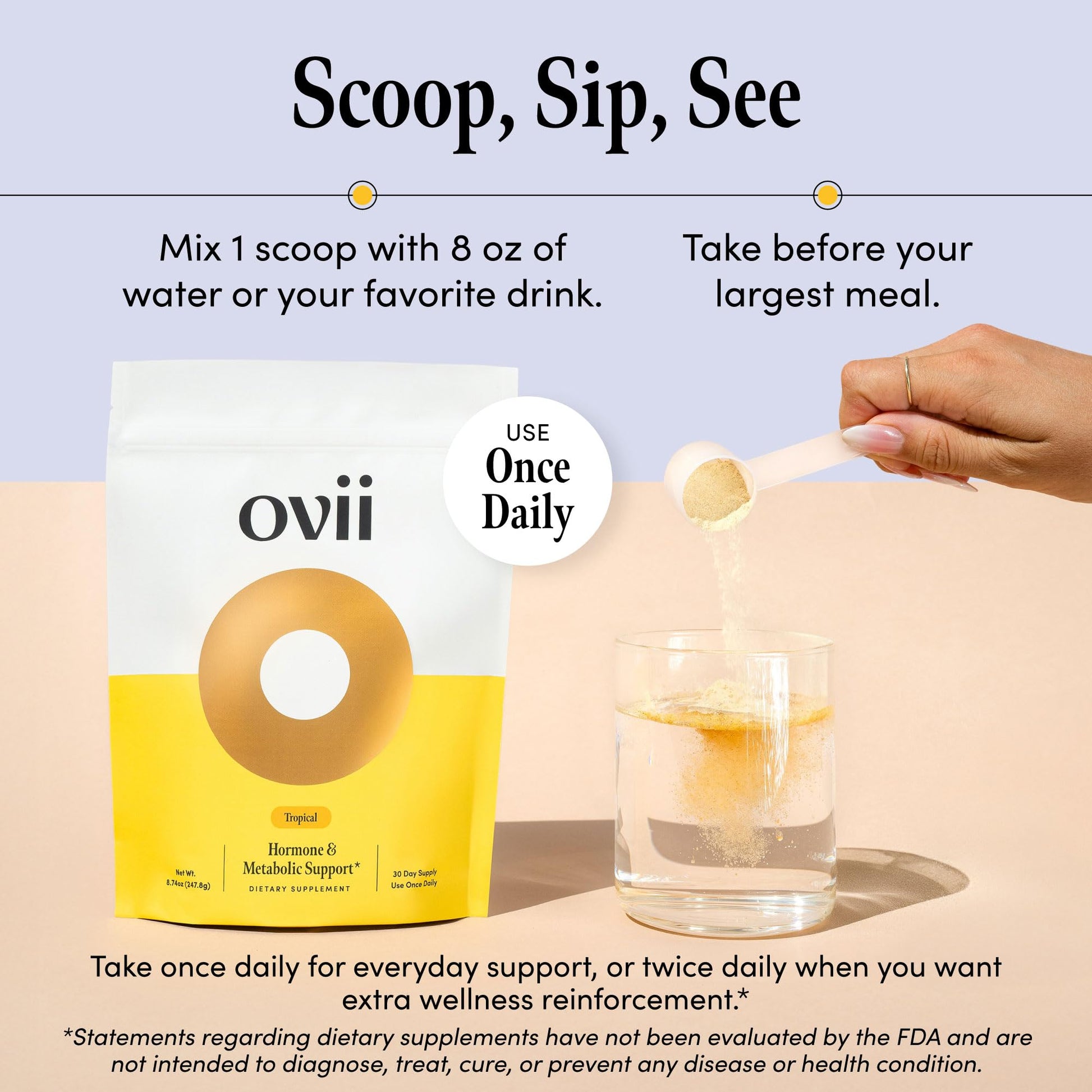 Ovii Metabolic Support for Women – Reducose® White Mulberry with Myo-Inositol & D-Chiro Inositol 40:1 Blend – Daily Wellness, Metabolic Balance & Appetite Control Supplement – 30 Servings, Tropical Ovii buy supplements canada