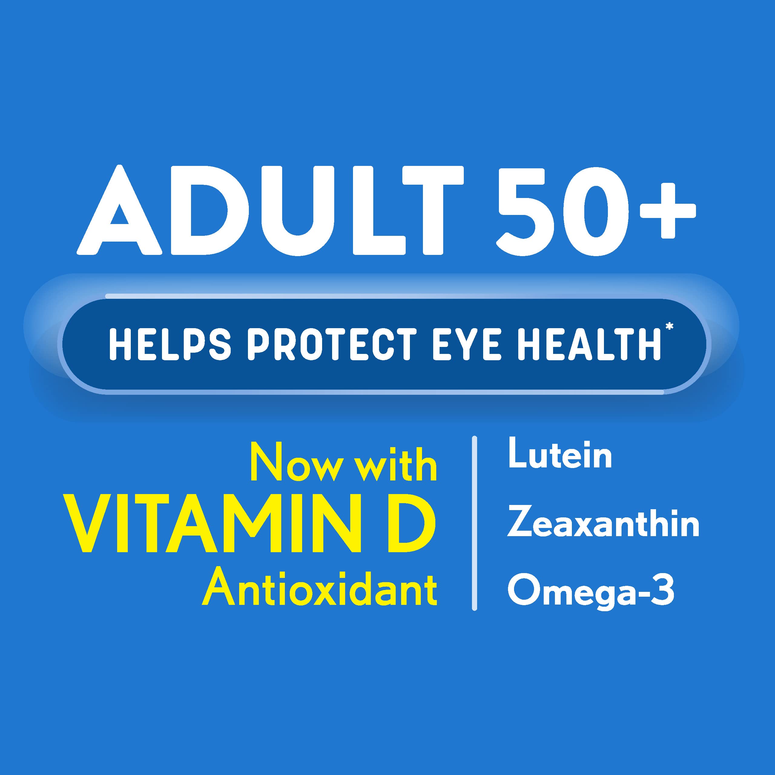 Ocuvite 50+ Eye Vitamin & Mineral Supplement, Multivitamin for Vision & Ocular Health with Omega-3, Zinc, Vitamins C & E, Lutein & Zeaxanthin, Zinc Supplements for Women and Men, 50 Softgels Ocuvite buy supplements canada
