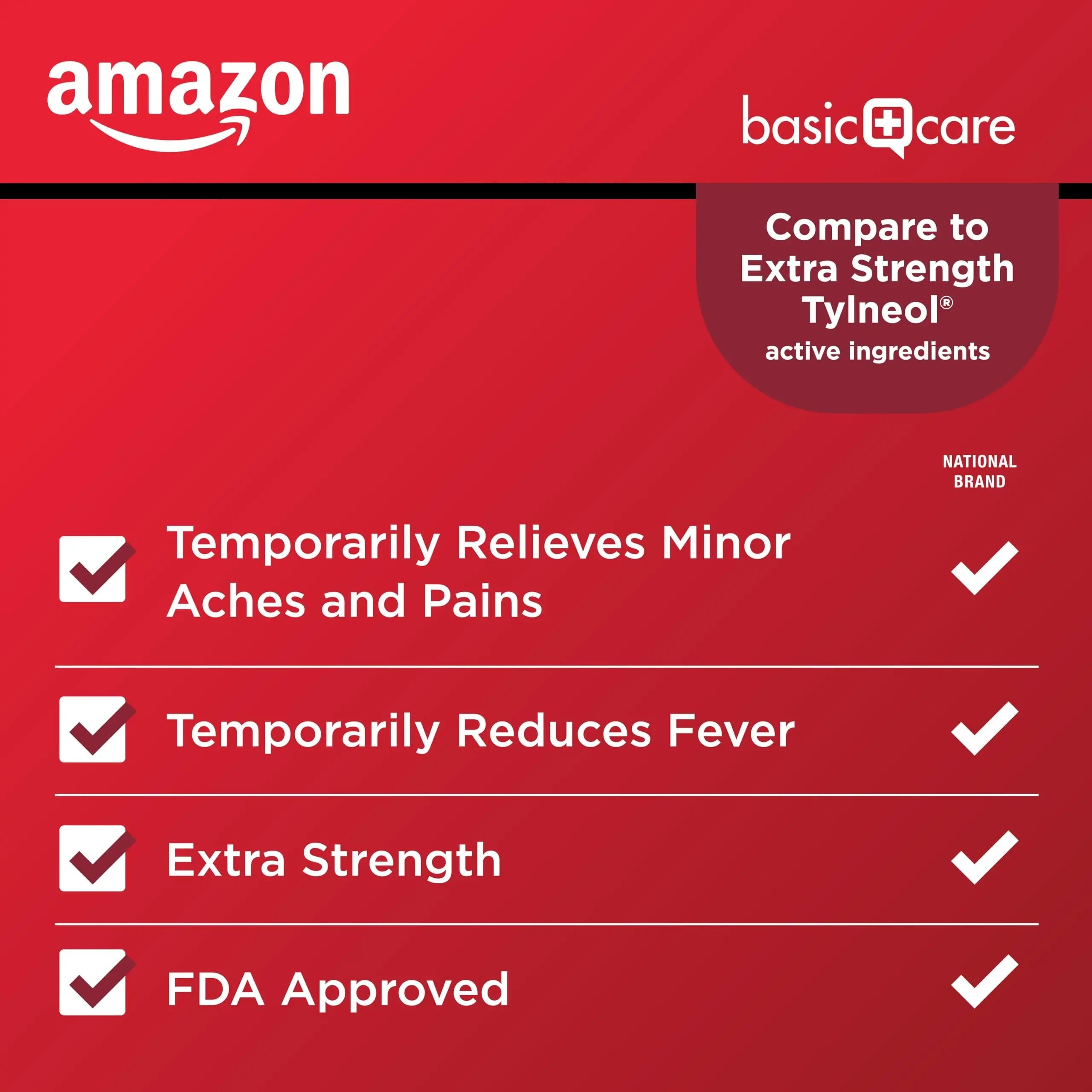 Amazon Basic Care Extra Strength Pain Relief, Acetaminophen Caplets, 500 mg, Pain Reliever/Fever Reducer, 500 Count Amazon Basic Care buy supplements canada