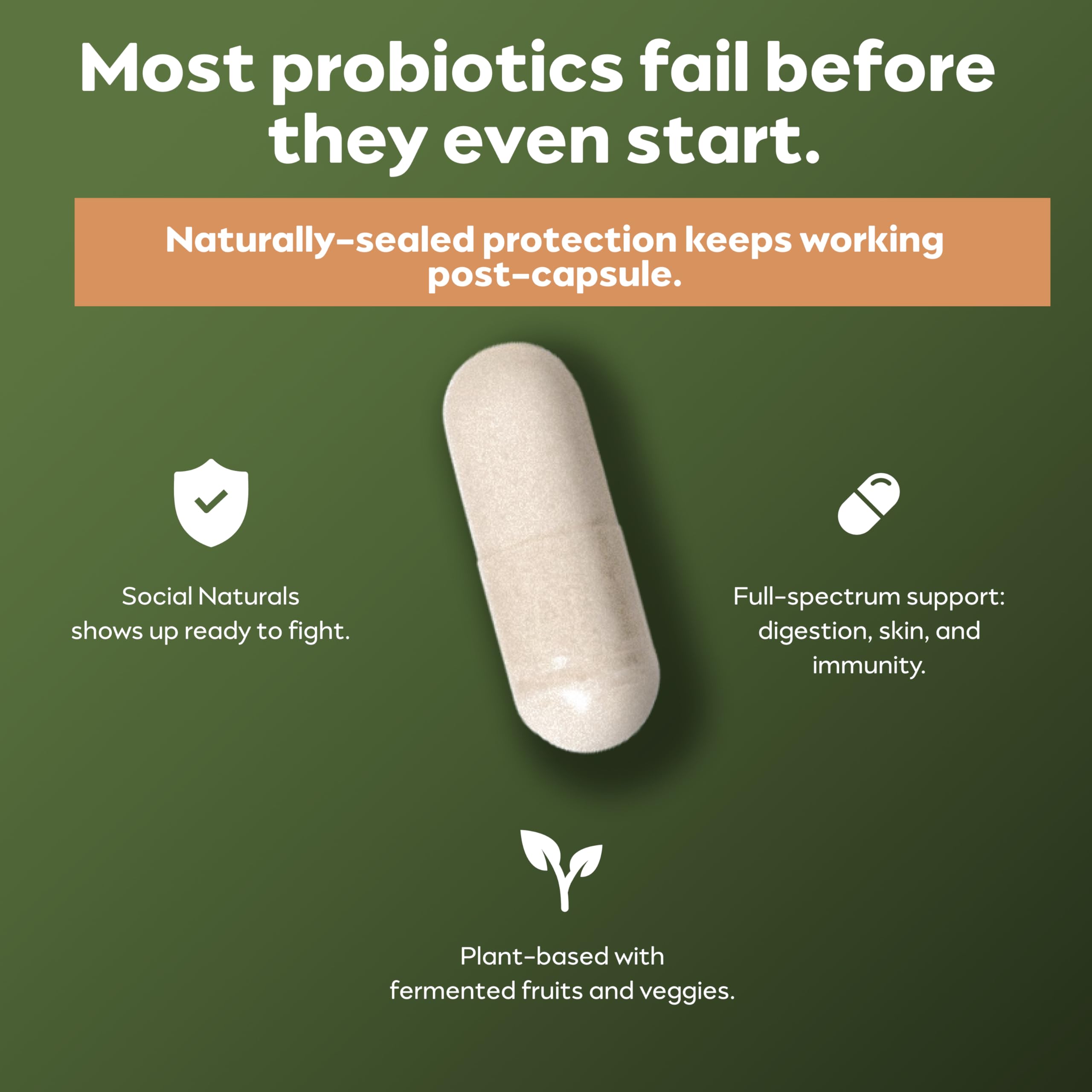 Social Naturals Daily Probiotic | 20 Billion CFU | Multi-Strain with Prebiotic + Postbiotic | Gut Health & Digestion Support | Vegan | 30 Capsules Social Naturals buy supplements canada