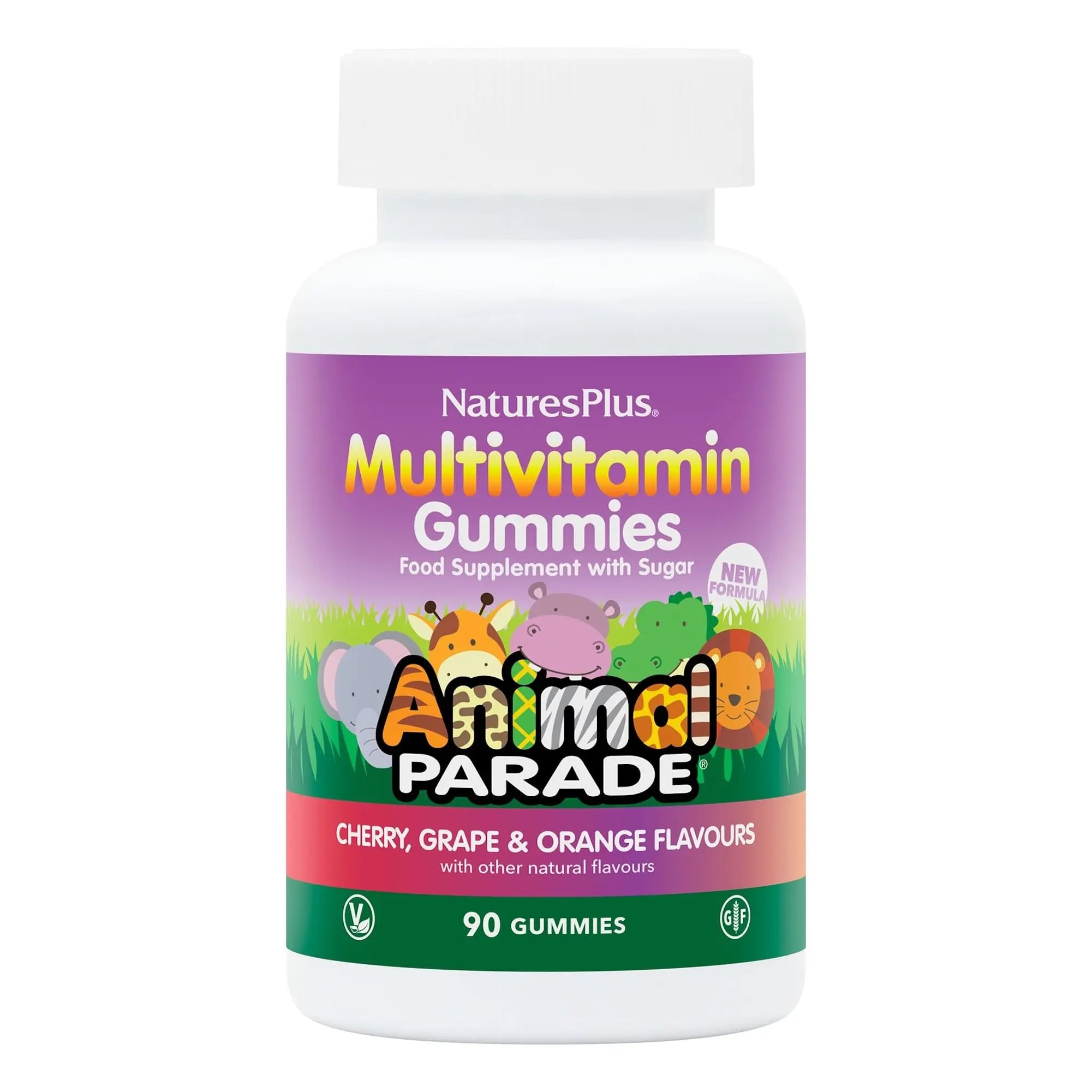 NaturesPlus Animal Parade Multivitamin Children's Gummies - 90 Count - Assorted Cherry, Grape & Orange Flavors NaturesPlus buy supplements canada