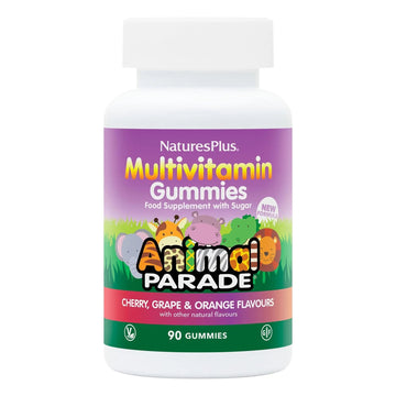 NaturesPlus Animal Parade Multivitamin Children's Gummies - 90 Count - Assorted Cherry, Grape & Orange Flavors NaturesPlus buy supplements canada