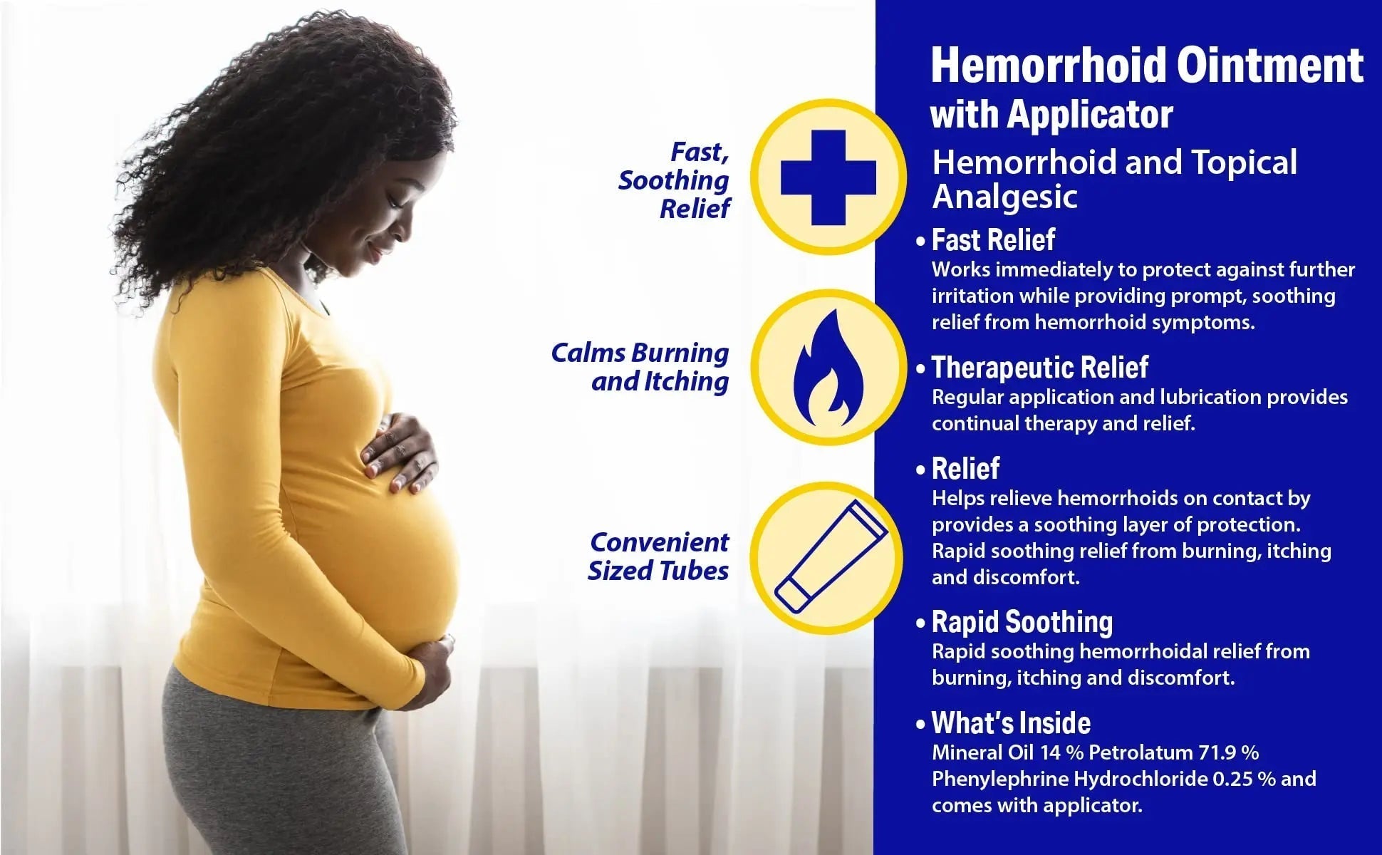 Hemorrhoidal Pain Relief Ointment 2 oz (56g) Per Tube Hemorrhoid Treatment for Fast Acting Itch, Swelling, and Maximum Strength Pain Relief (3 Pack) Hemorrhoidal Ointment buy supplements canada