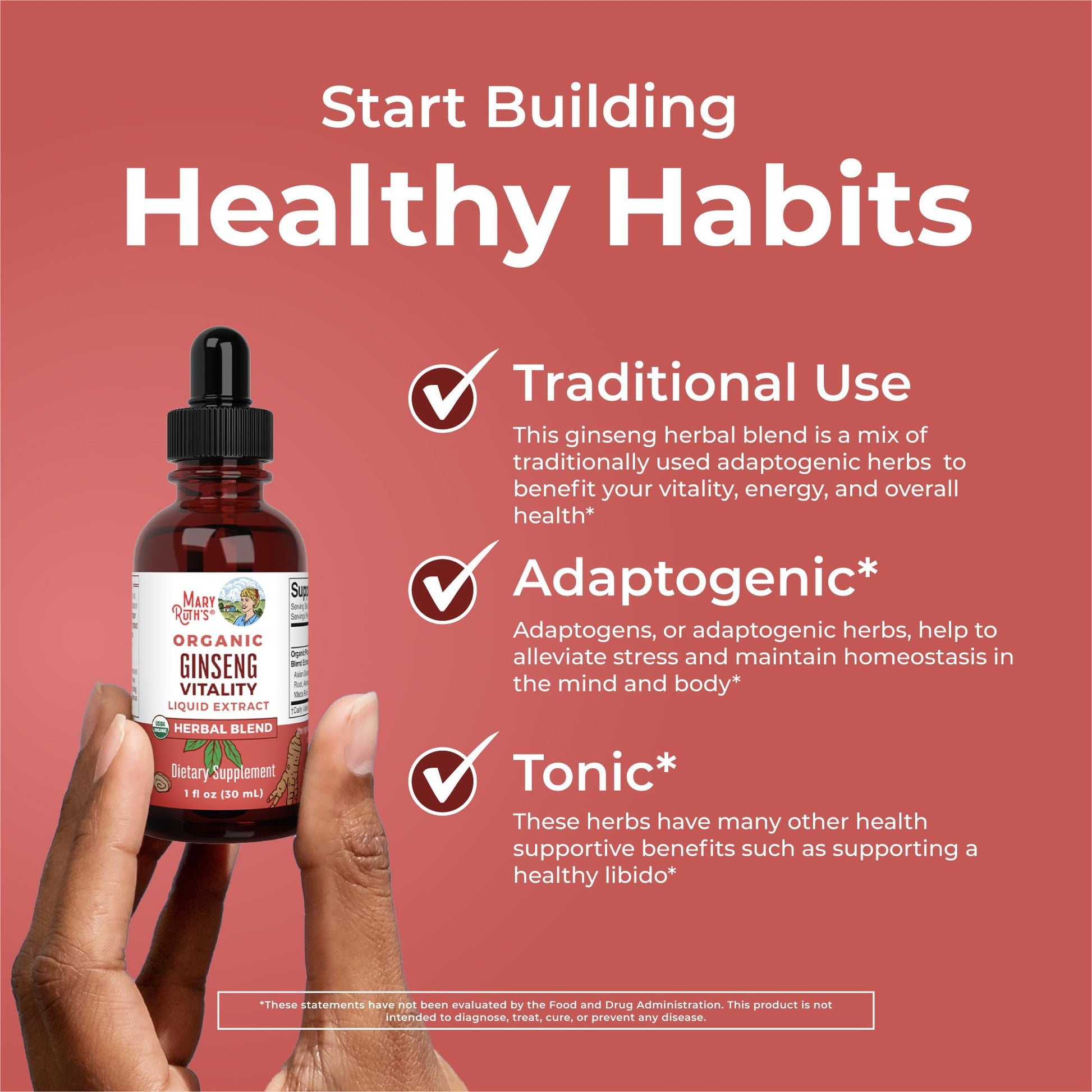 MaryRuth Organics Herbal Supplement for Brain Function | Boost Energy | Memory | Vitality USDA | Ginseng with Ashwagandha | Eleuthero and Maca Root Extract | 1 Fl Oz MARYRUTH'S buy supplements canada