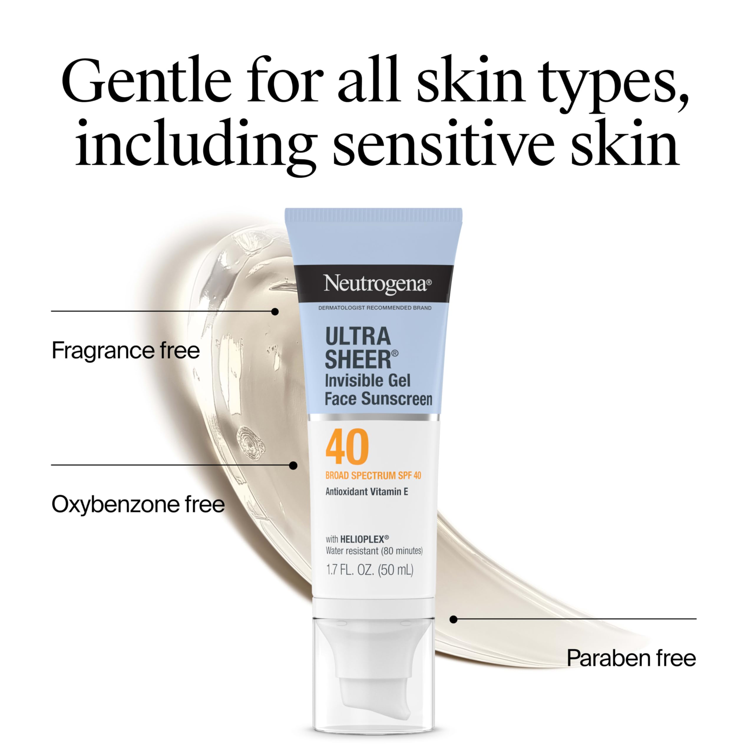 Neutrogena Ultra Sheer Invisible Gel Face Sunscreen SPF 40, Facial Sunscreen & Moisturizer Neutrogena buy supplements canada