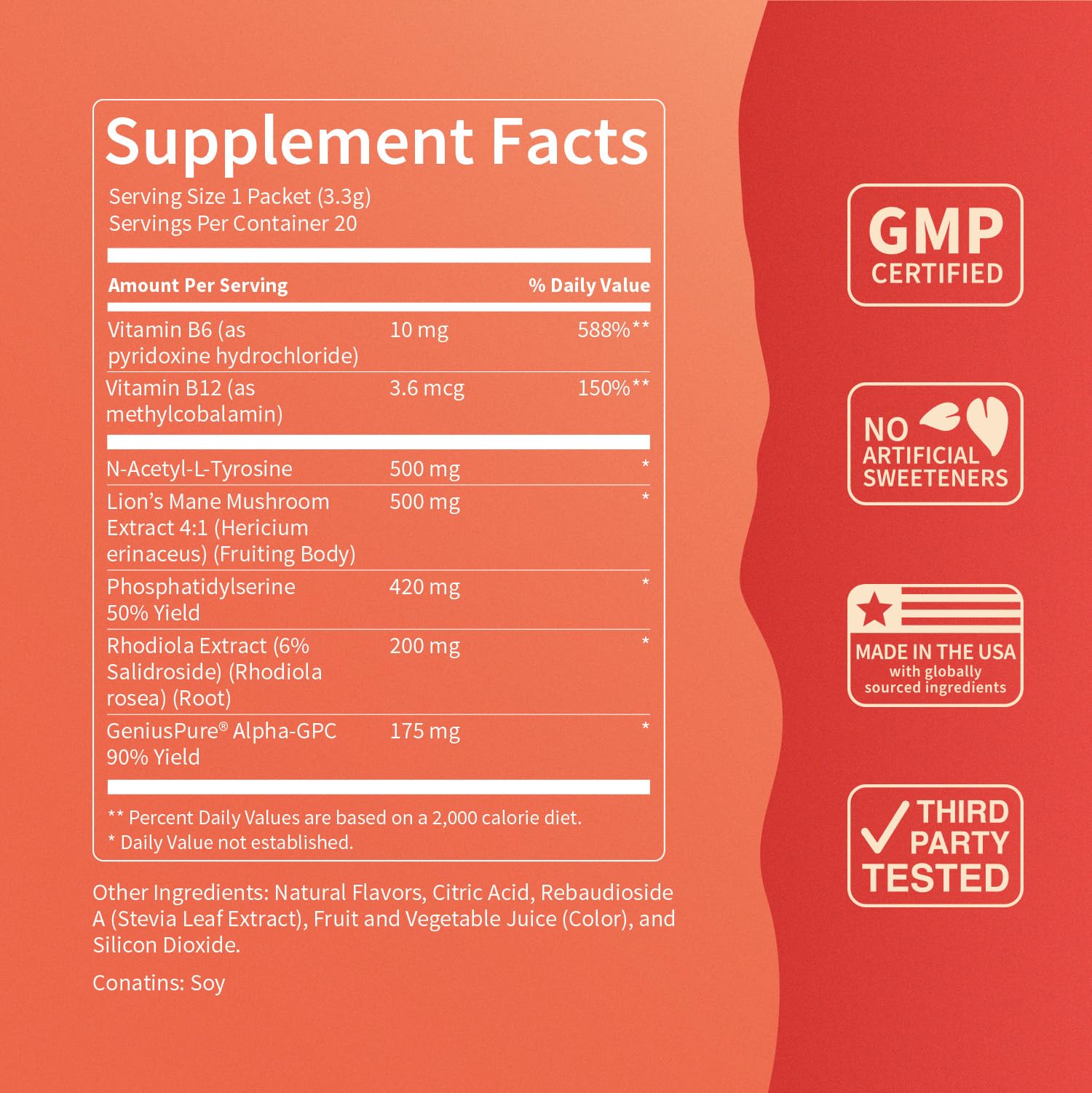 Nello Superfocus Focus Drink Mix – Fruit Punch Flavor – Alpha GPC, Lion’s Mane, Rhodiola & N-Acetyl L-Tyrosine – Sugar-Free, On-the-Go Packets – 20 Servings Nello buy supplements canada