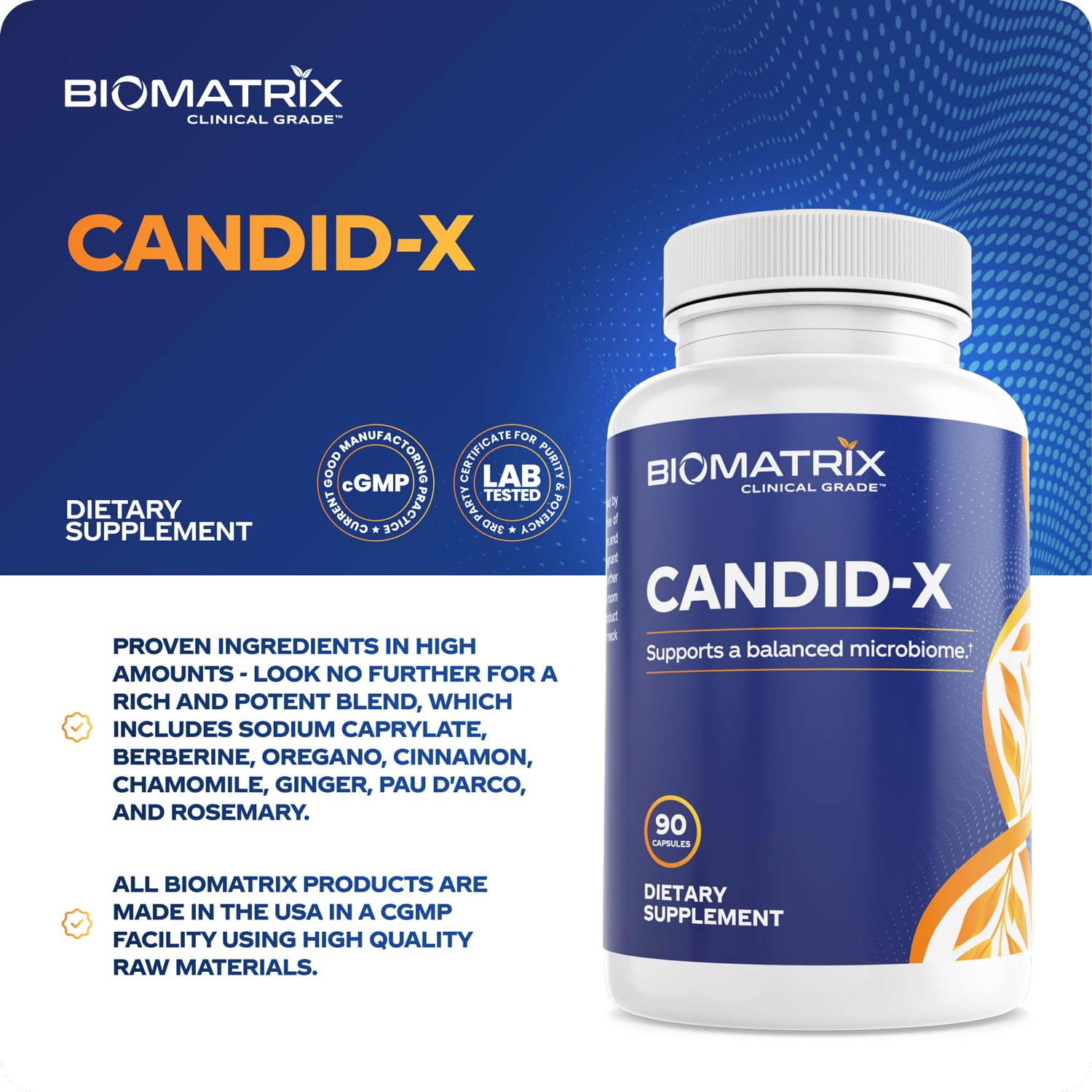 BioMatrix Candid-X Gut Cleanse with Berberine, Oregano, Sodium Caprylate, Chamomile, Ginger BioMatrix buy supplements canada