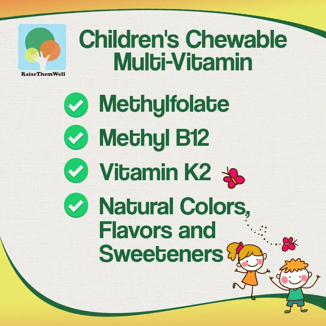 Raise Them Well Tasty Chewable Kids Multivitamin, All-Natural Colors, Flavors & Sweeteners, Daily Essential Vitamins for Children, Easy-to-Chew Vitamins, Strawberry Raise Them Well buy supplements canada