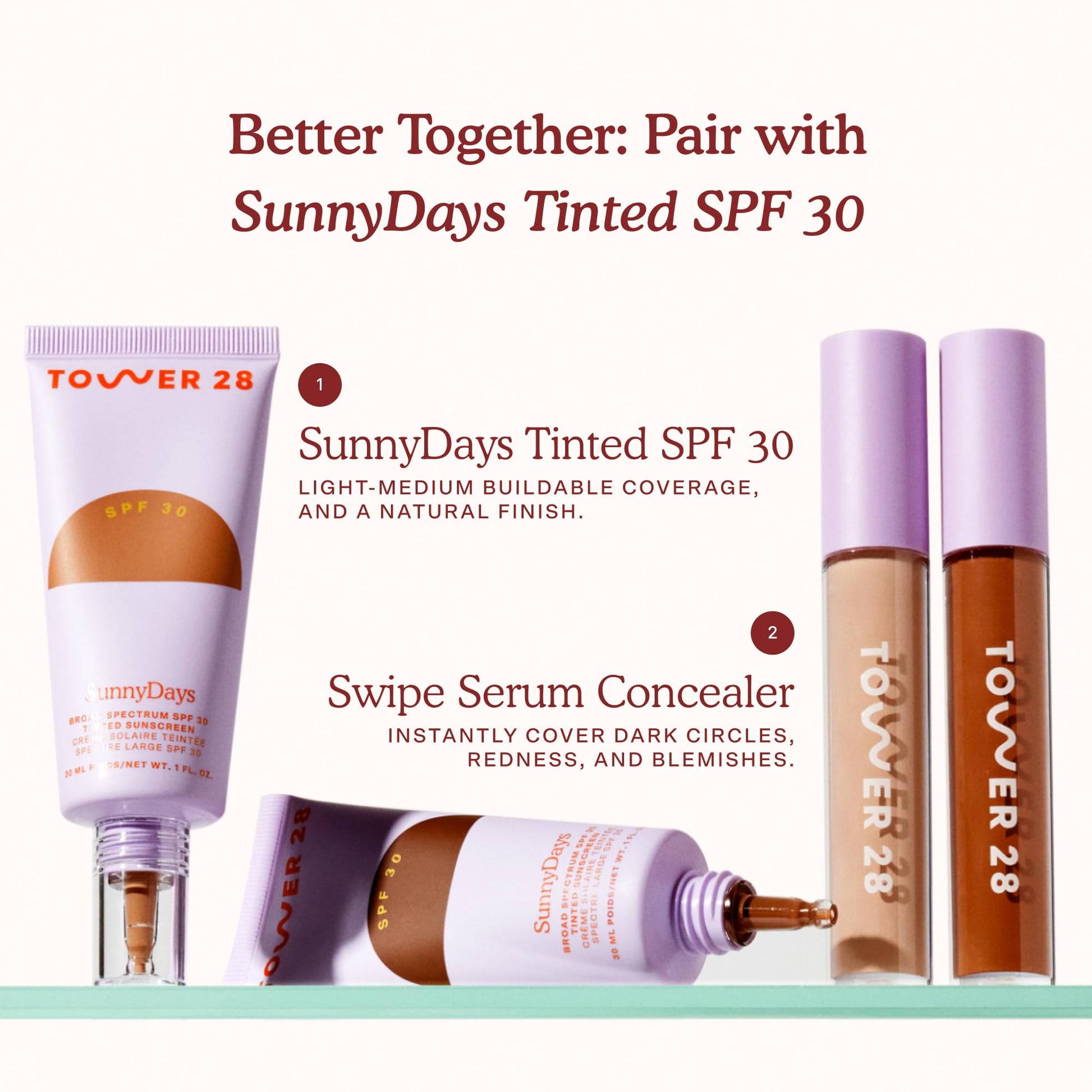 Tower 28 Swipe Serum Concealer - Hydrating Medium-Full Coverage Concealer + Under Eye Brightener - Skin Care Infused Makeup with Hyaluronic Acid + Soothing Centella - 1.0 Fair/Neutral (0.22 oz) Tower 28 buy supplements canada