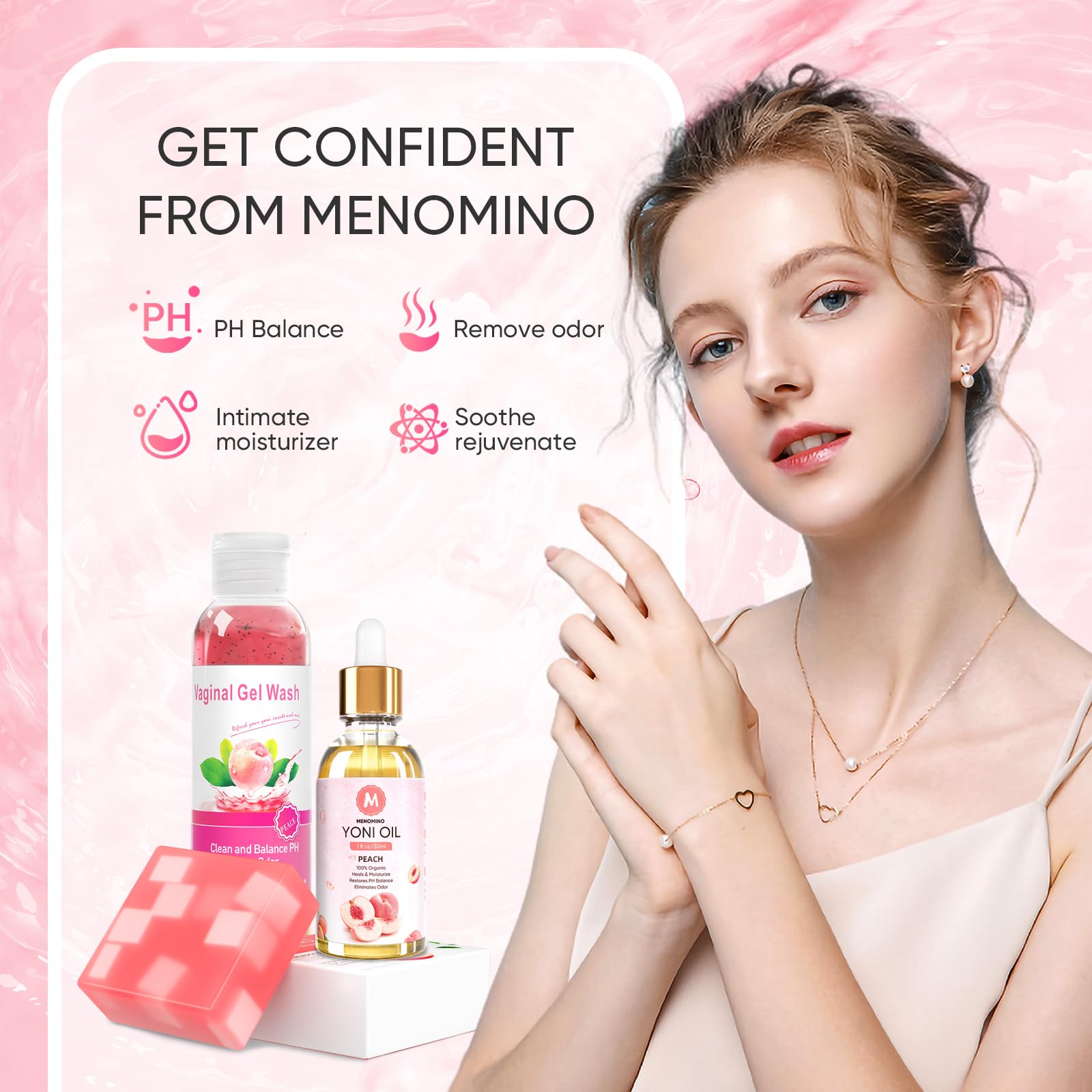 Feminine Wash & Yoni Oil & Yoni Soap Bar Set for Women, 1 Fl.Oz Natural Feminine Oil, Feminine MENOMINO buy supplements canada