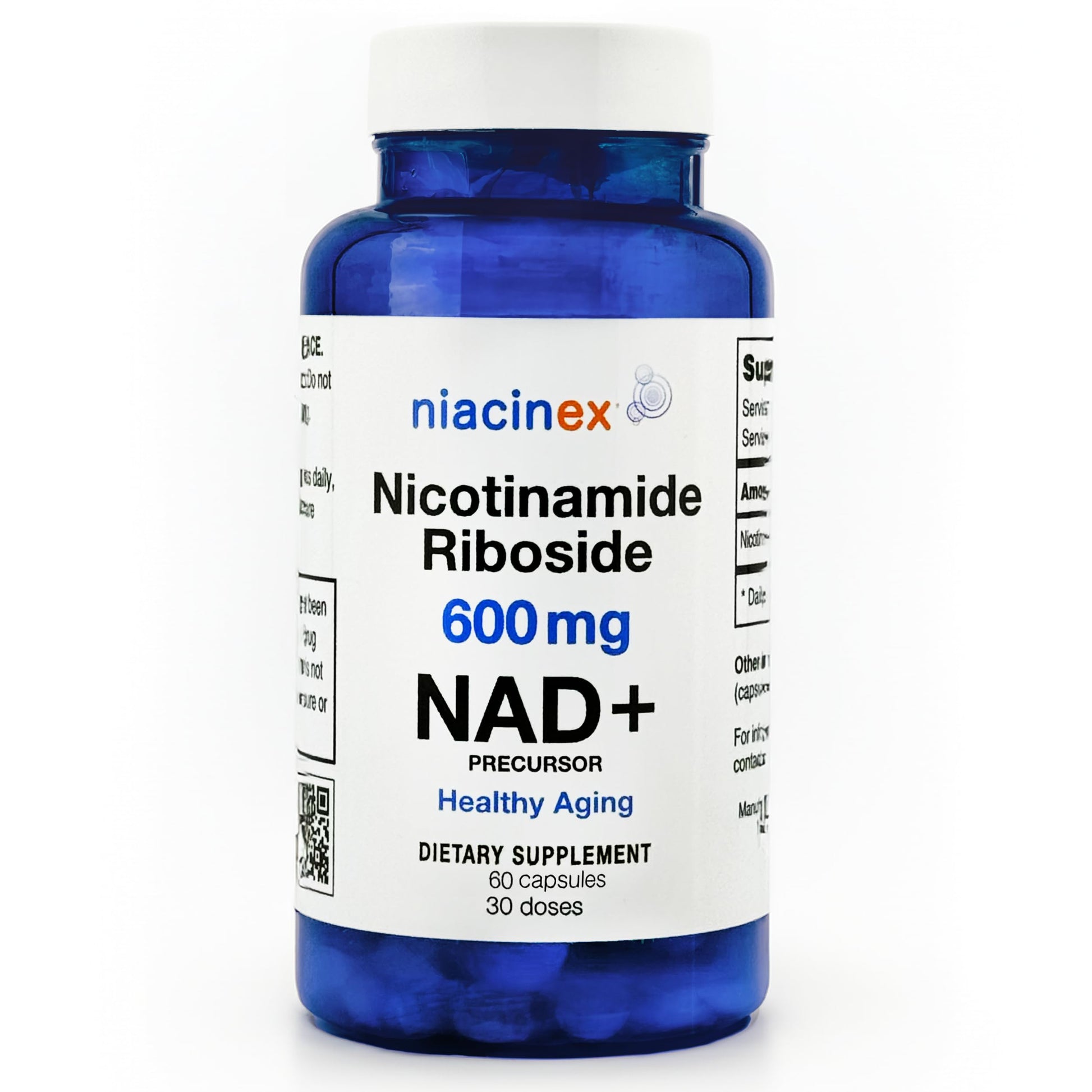 Niacinex NAD+ Supplement - 600mg Pure Nicotinamide Riboside (NR) - Healthy Aging, Mental Clarity & Energy Booster - Cell Regeneration Supplements for Women and Men - 60 NAD Plus Capsules - Made in USA Niacinex buy supplements canada