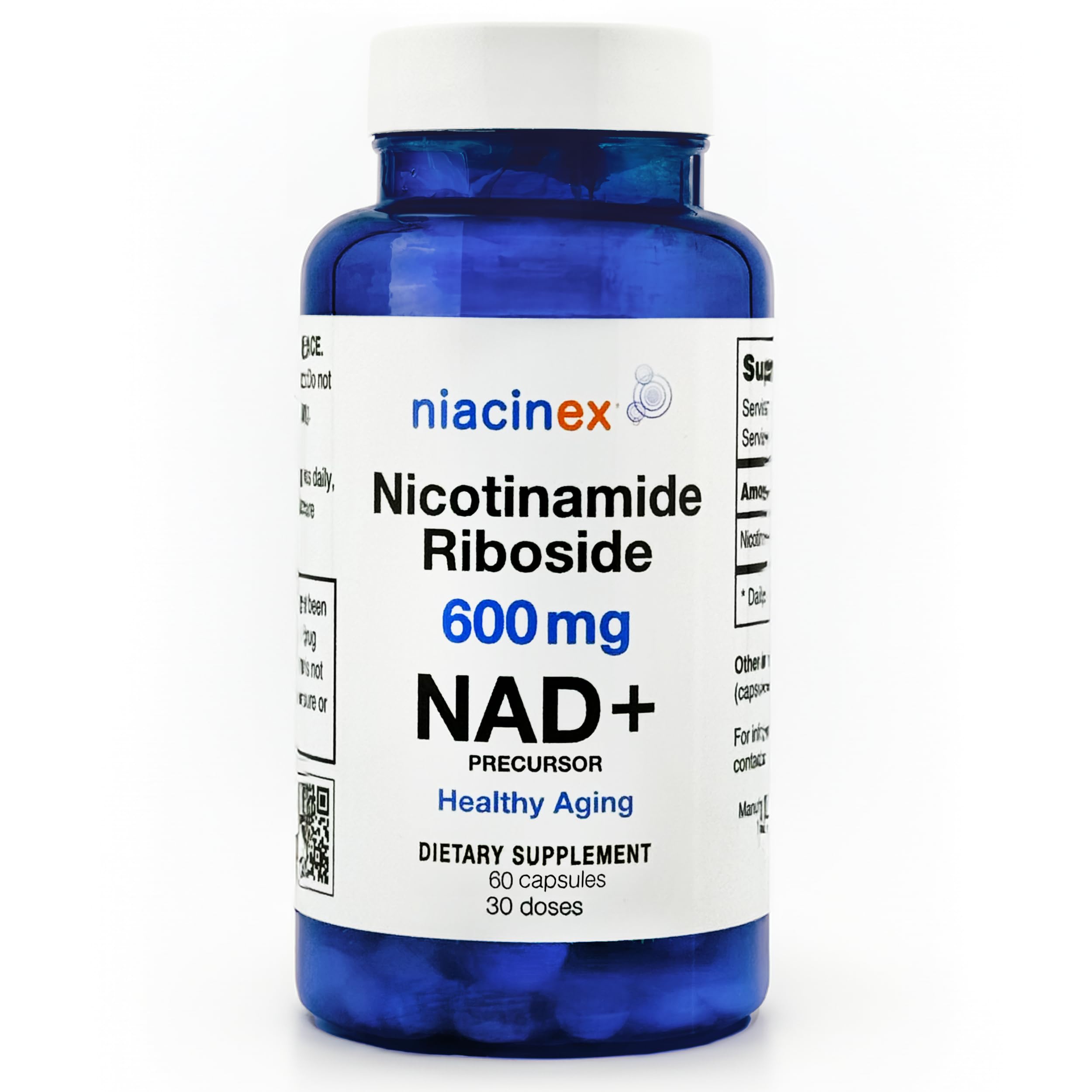 Niacinex NAD+ Supplement - 600mg Pure Nicotinamide Riboside (NR) - Healthy Aging, Mental Clarity & Energy Booster - Cell Regeneration Supplements for Women and Men - 60 NAD Plus Capsules - Made in USA Niacinex buy supplements canada