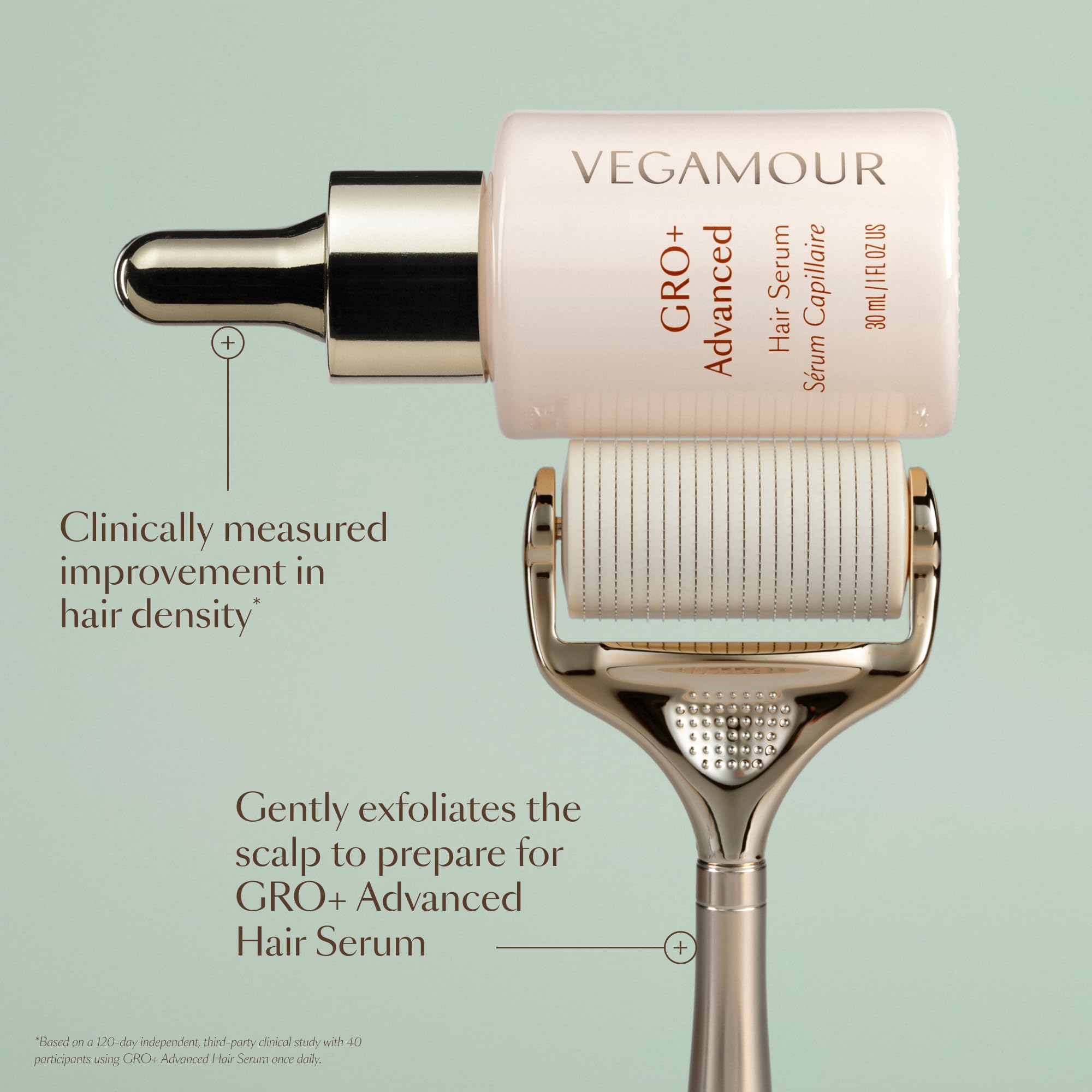 VEGAMOUR GRO+ Advanced Dermaroller Replacement Head | 1,200 Microneedle 0.25mm Scalp Tool | Gently Exfoliates the Scalp | (No Handle, Replacement Head Only) VEGAMOUR buy supplements canada