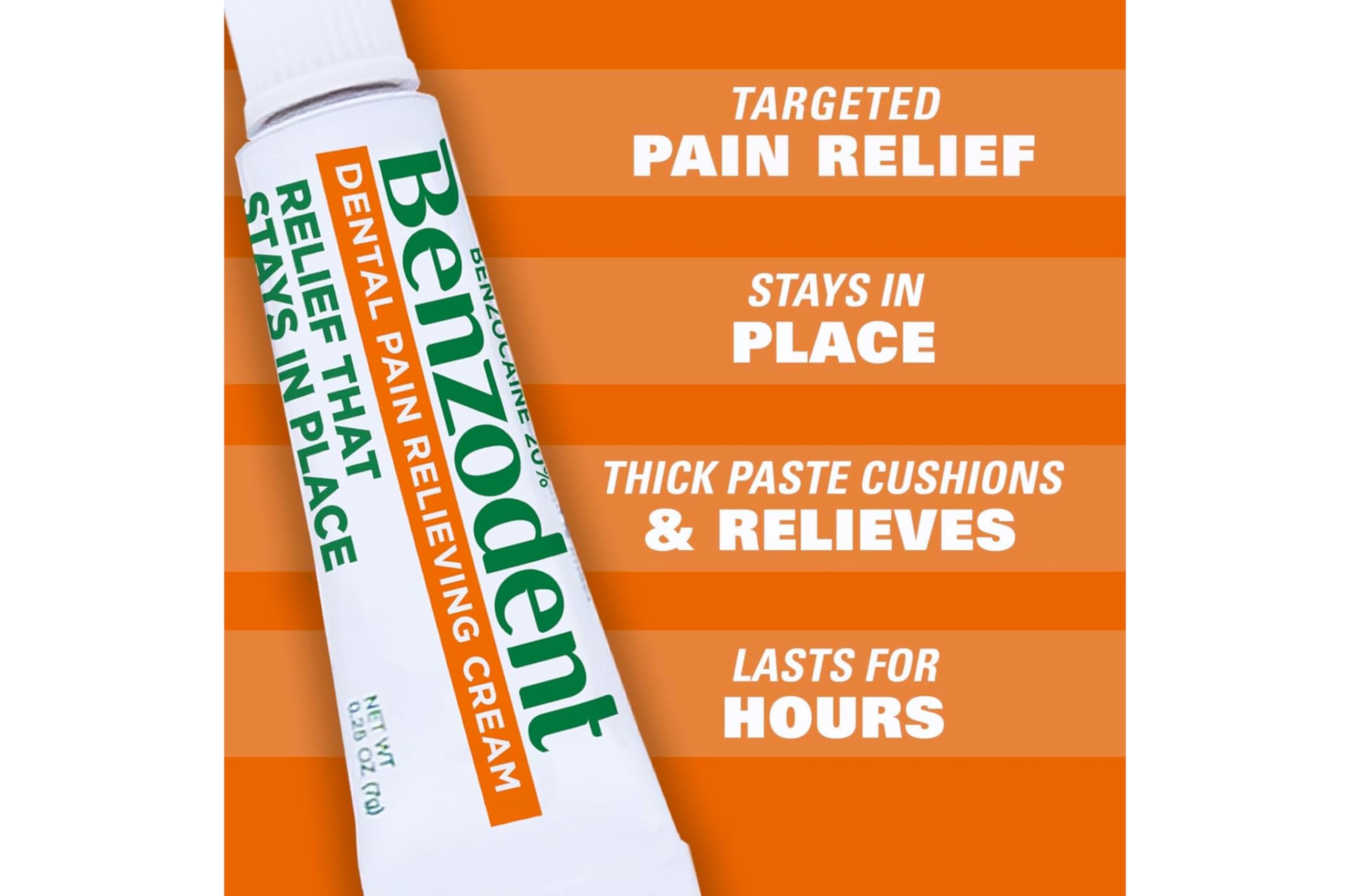 Benzodent Dental Pain Relieving Cream, 1 Ounce - Pack of 3 Benzodent buy supplements canada