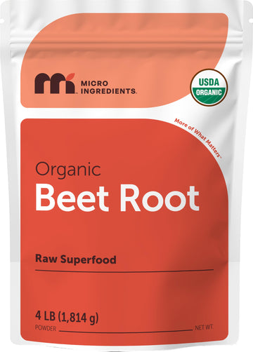 Micro Ingredients Organic Beet Root Powder, 4 Pounds | Cold Pressed, Water Soluble, High Concentrated Raw Beetroot Supplement | Natural Nitric Oxide Superfood Drink Mix Micro Ingredients buy supplements canada