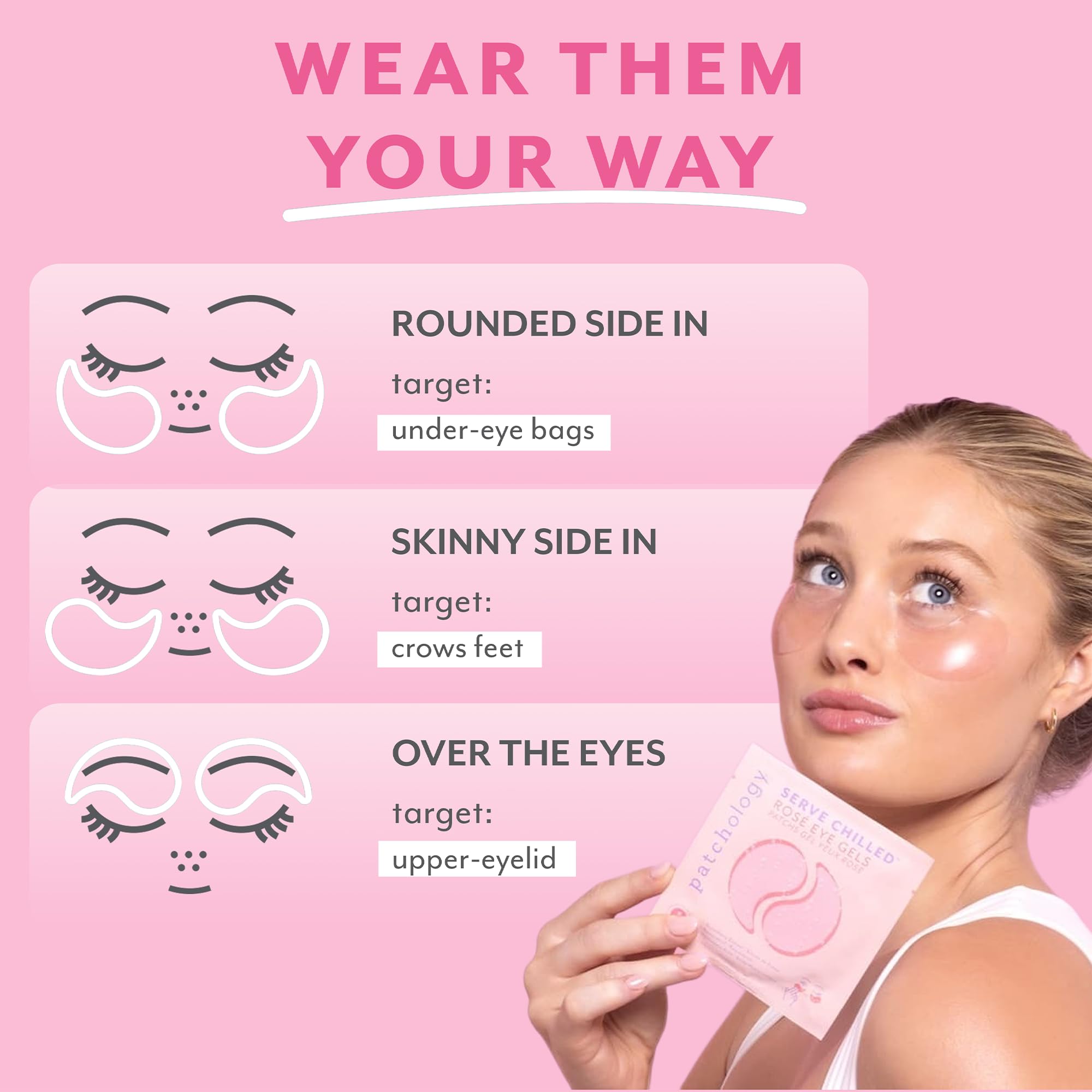 Patchology Serve Chilled Rosé Hydrating Under Eye Patches – Hyaluronic Acid & Antioxidant-Infused Eye Masks to Reduce Dark Circles Patchology buy supplements canada