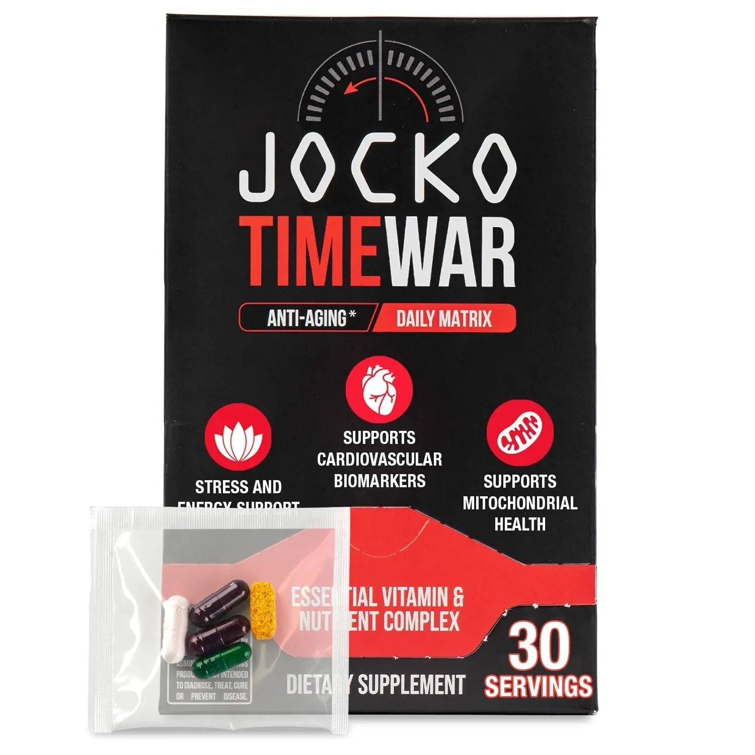 Jocko Fuel TIME WAR - Multivitamin for Men & Women. NAD Supplement for Healthy Aging, Heart, Bone, & Eye Health. Essential Vitamins and Minerals Jocko Fuel buy supplements canada