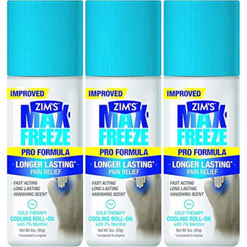 Zim's Max Freeze Pro Formula Longer Lasting Pain Relief Cold Therapy Cooling Roll-On 3 Oz. (Pack of 3) Wutsar buy supplements canada
