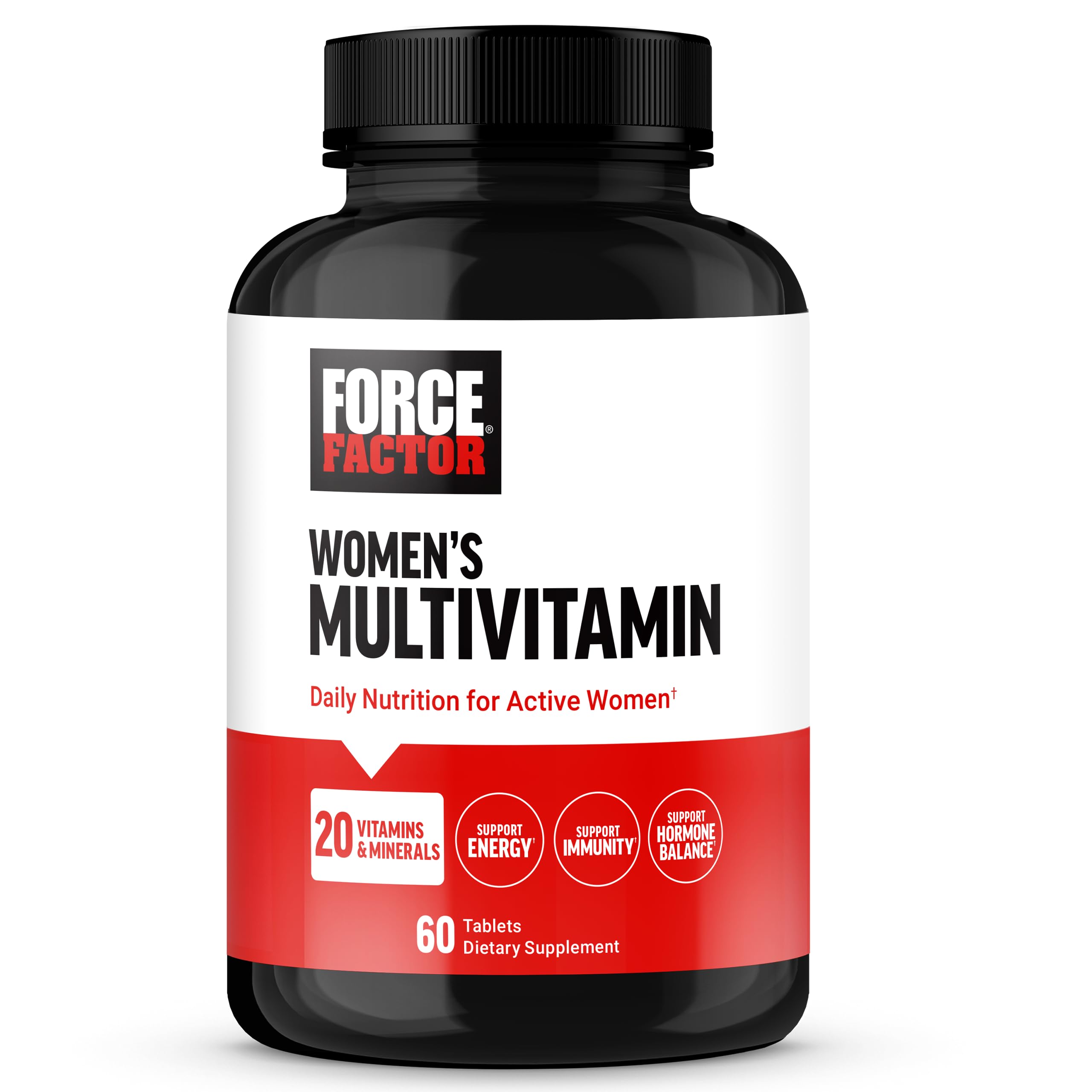 Force Factor Women’s Multivitamin, Multivitamin for Women to Support Hormone Balance, Energy, Immunity, and Gut Health, with 20 Vitamins & Minerals, Ashwagandha, Chasteberry, and More, 60 Tablets Force Factor buy supplements canada