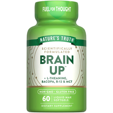 Nature's Truth Brain Up Softgels | 60 Count | with L-Theanine, Bacopa, B-12 & MCT | Non-GMO and Gluten Free Supplement Nature's Truth buy supplements canada