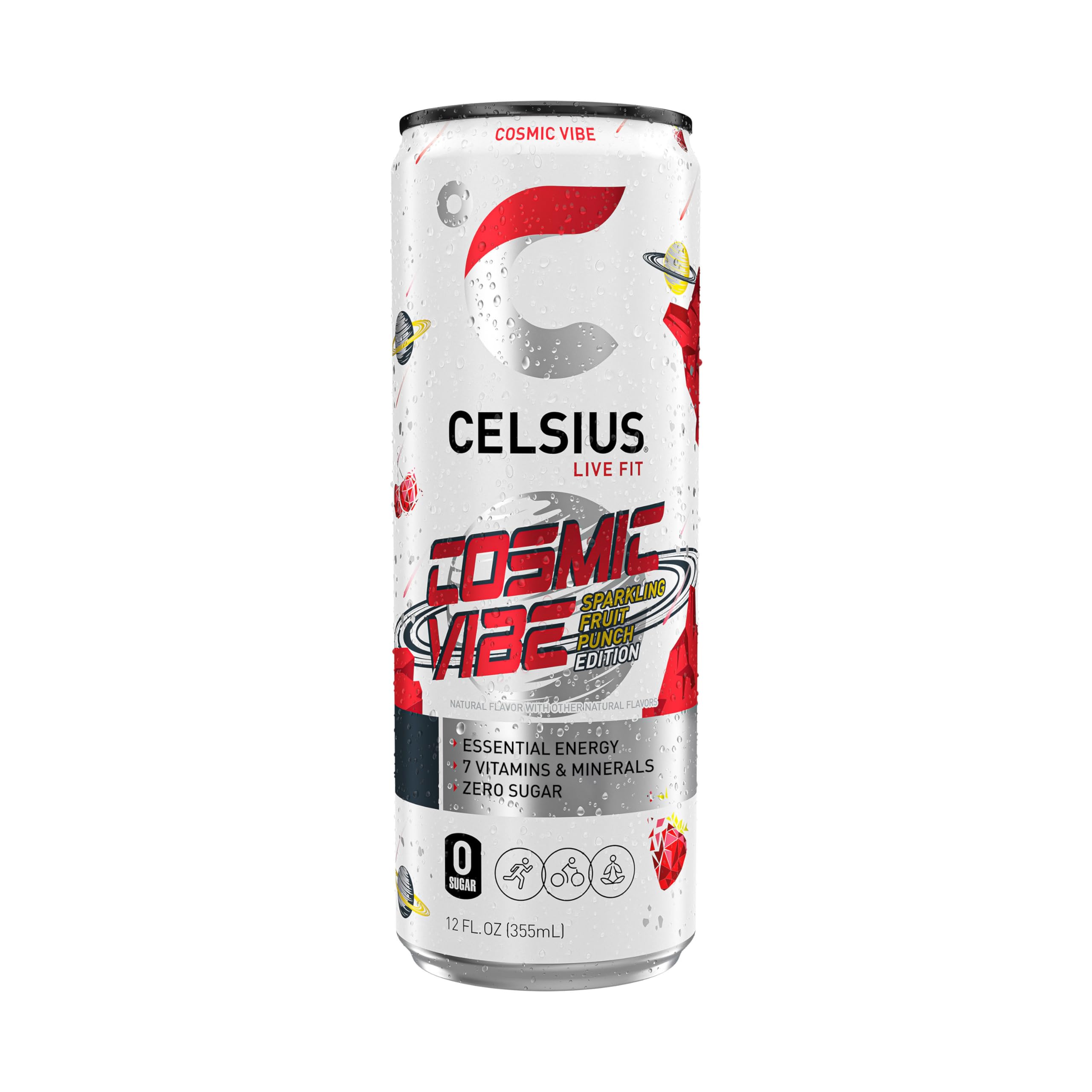 CELSIUS Sparkling Cosmic Vibe, Functional Essential Energy Drink 12 Fl Oz (Pack of 12) CELSIUS buy supplements canada