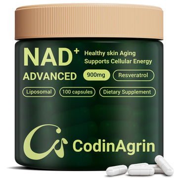 CodinAgrin NAD+ Supplement with Resveratrol 900mg Nicotinamide Adenine Dinucleotide Complex for Cellular Energy Repair, Anti-Aging & Mental Clarity Support, Non-GMO, Vegetarian Friendly, 100 Capsules CodinAgrin buy supplements canada