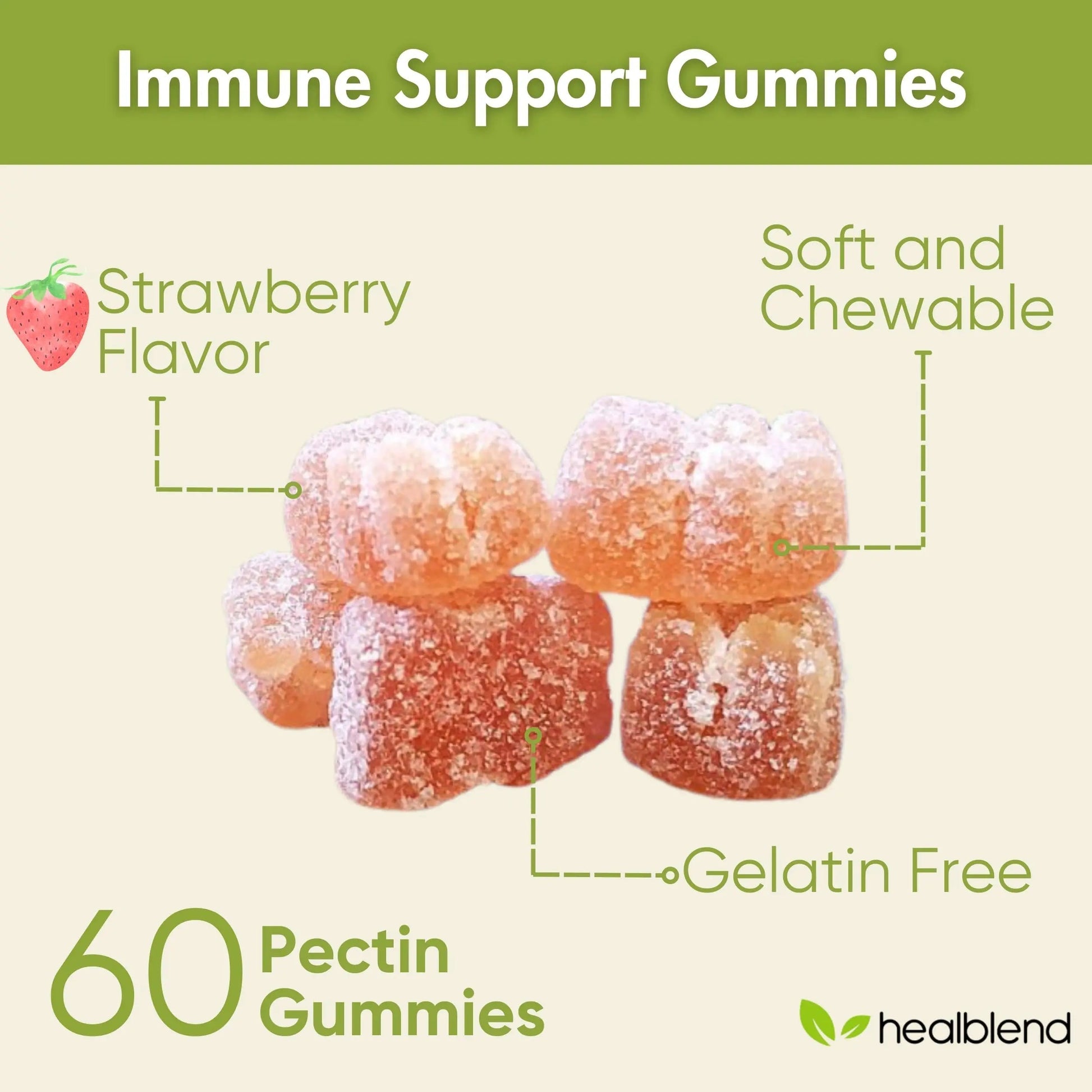 healblend Power-Packed Multivitamin Bear Gummies for Adult | Vitamins C, D3, B6, B12, Iron, Zinc healblend buy supplements canada