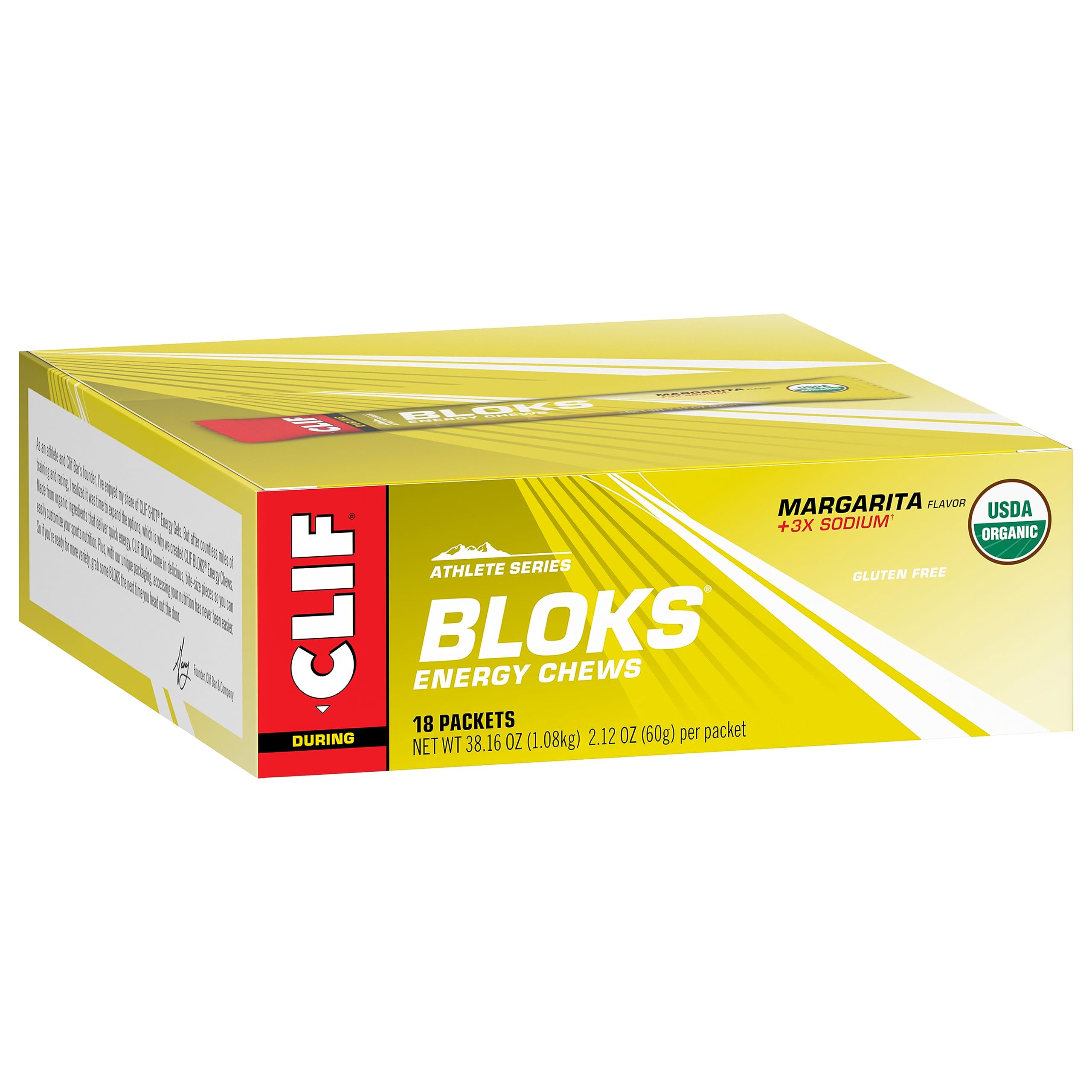 CLIF BLOKS - Margarita Flavor with 3X Sodium - Energy Chews - Non-GMO Clif Bar buy supplements canada