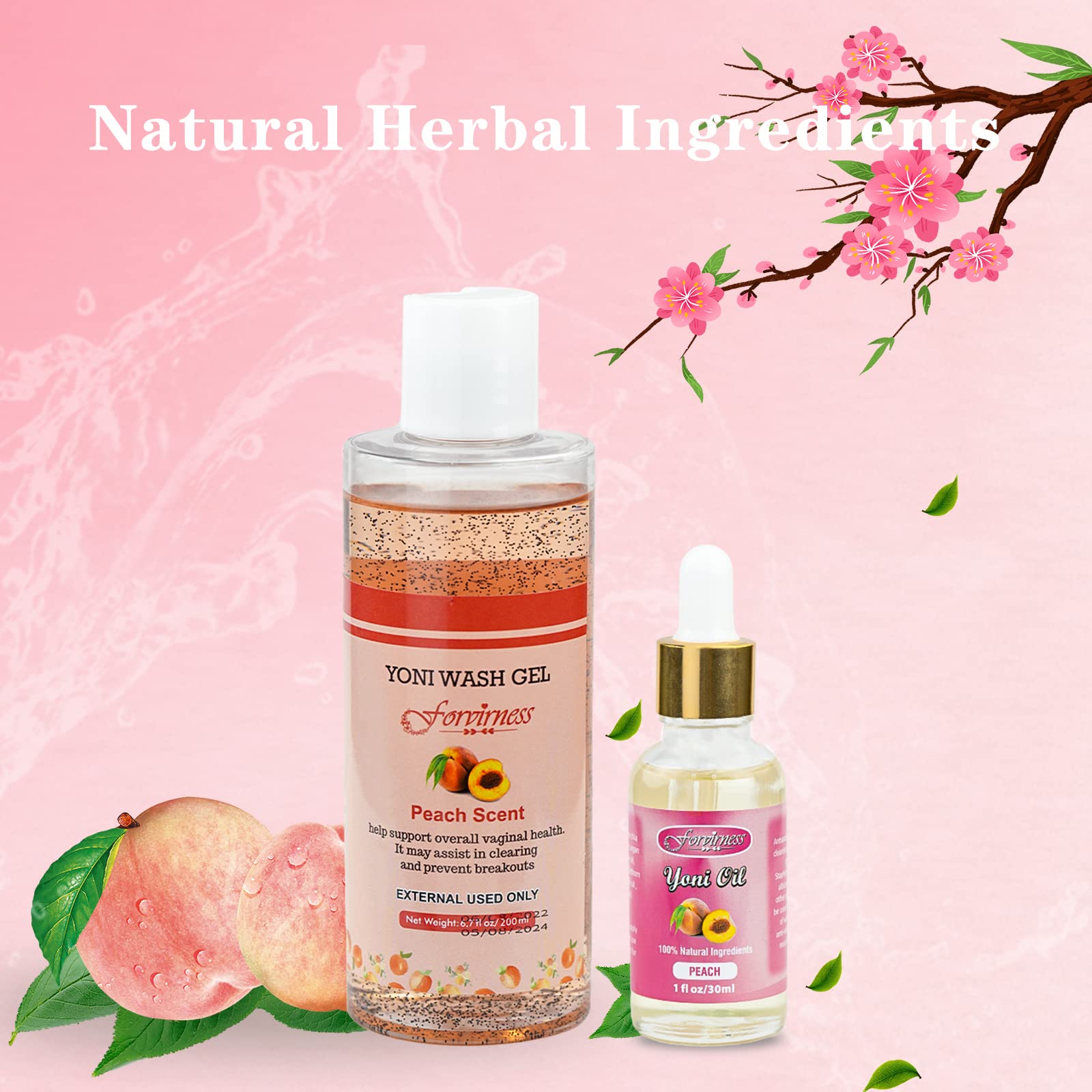 forvirness Feminine Wash & Natural Yoni Oil Set - Cleanse, Remove Odor, pH Balance for Women forvirness buy supplements canada