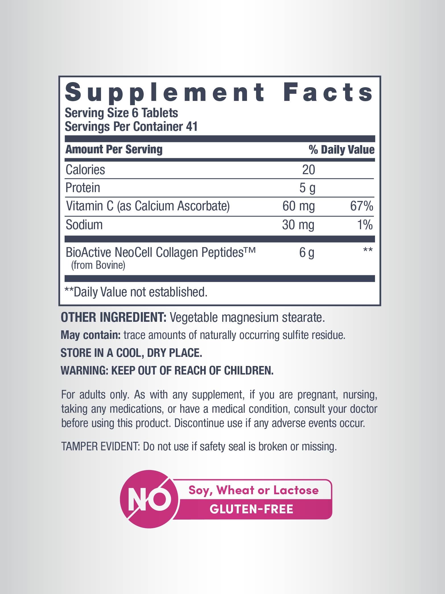 NeoCell Collagen Peptides | 250 Tablets | with Vitamin C | Grassfed Supplement | Hair, Skin, & Nails | for Women and Men NeoCell buy supplements canada